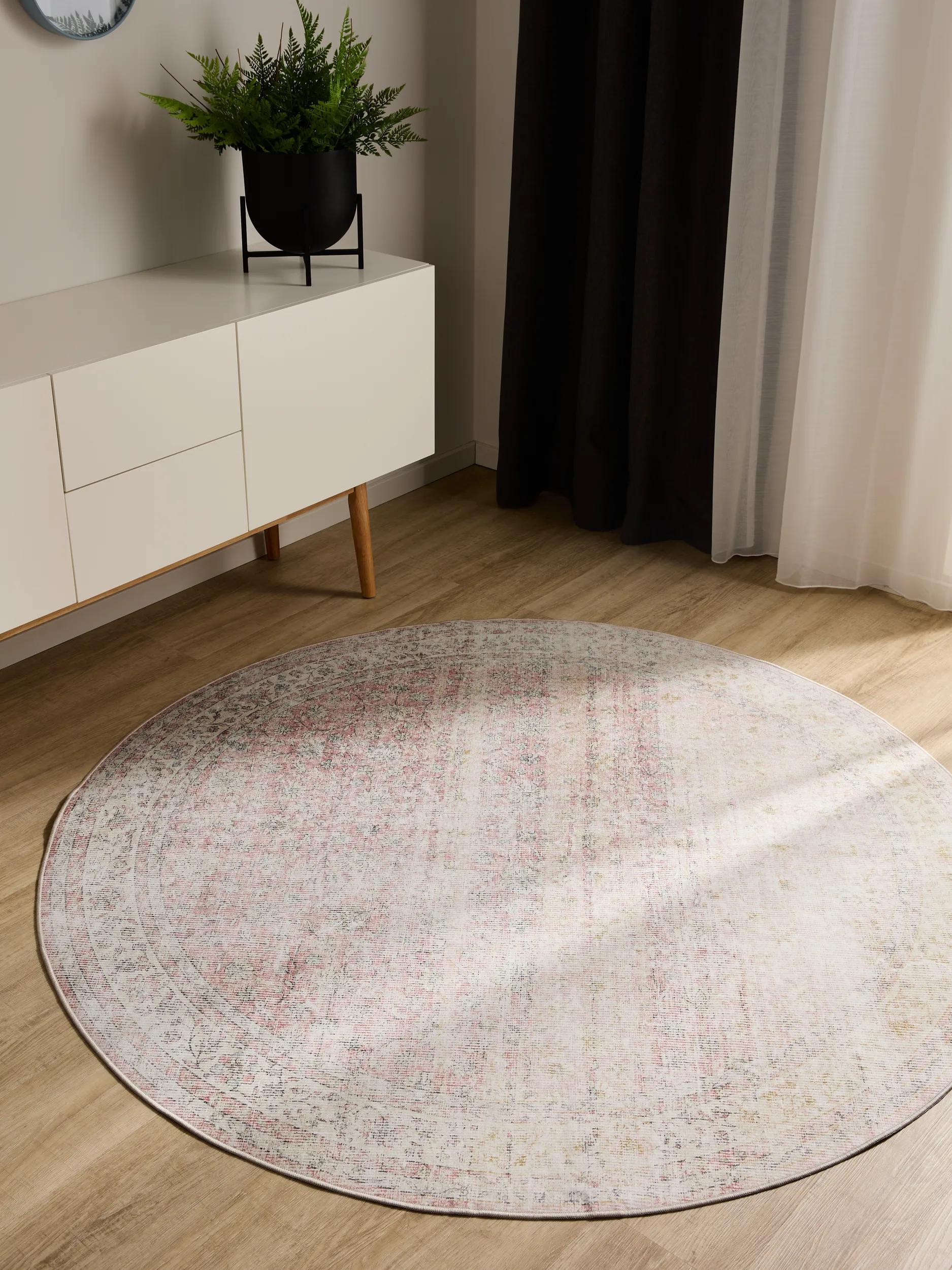 Washable Rug George Beige/Rose