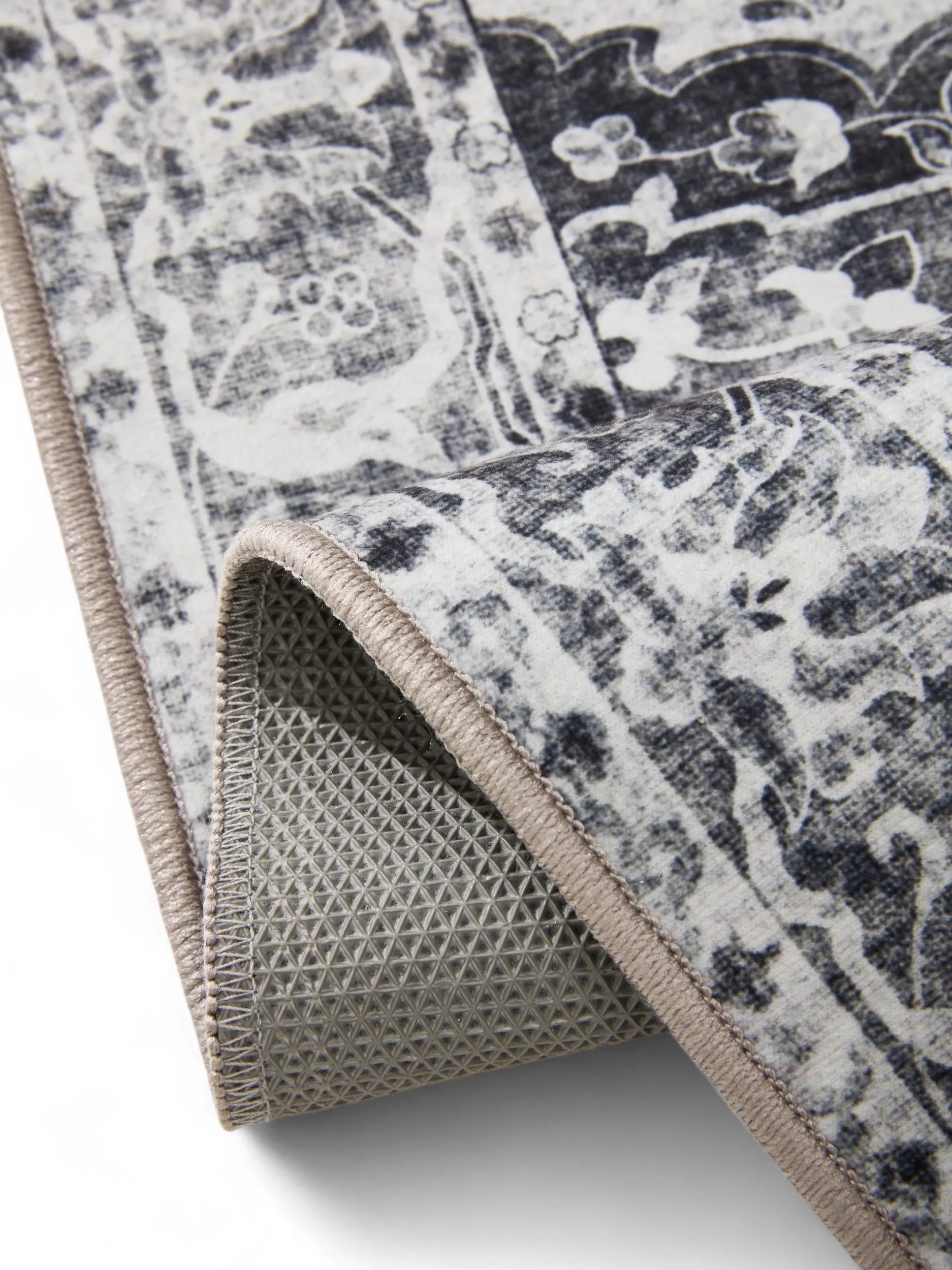 Washable Rug George Charcoal