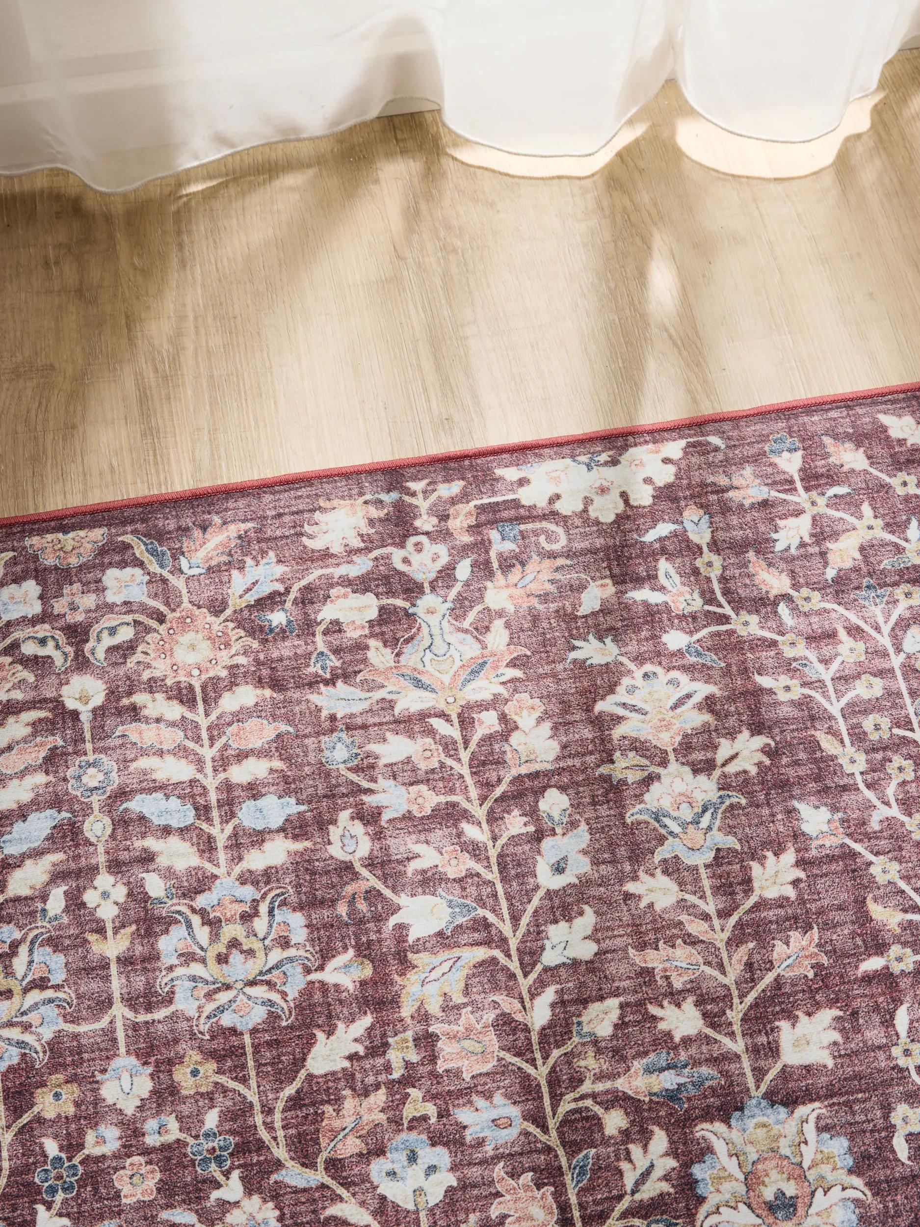 Washable Rug George Bordeaux