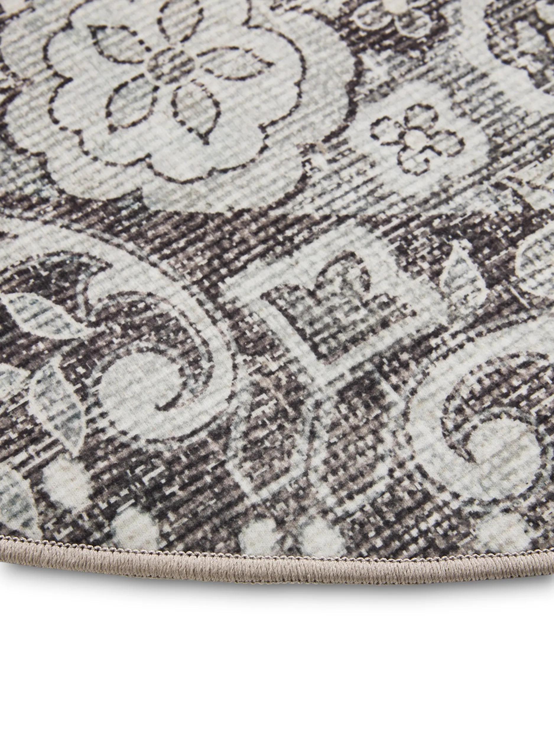 Washable Rug George Black/Grey