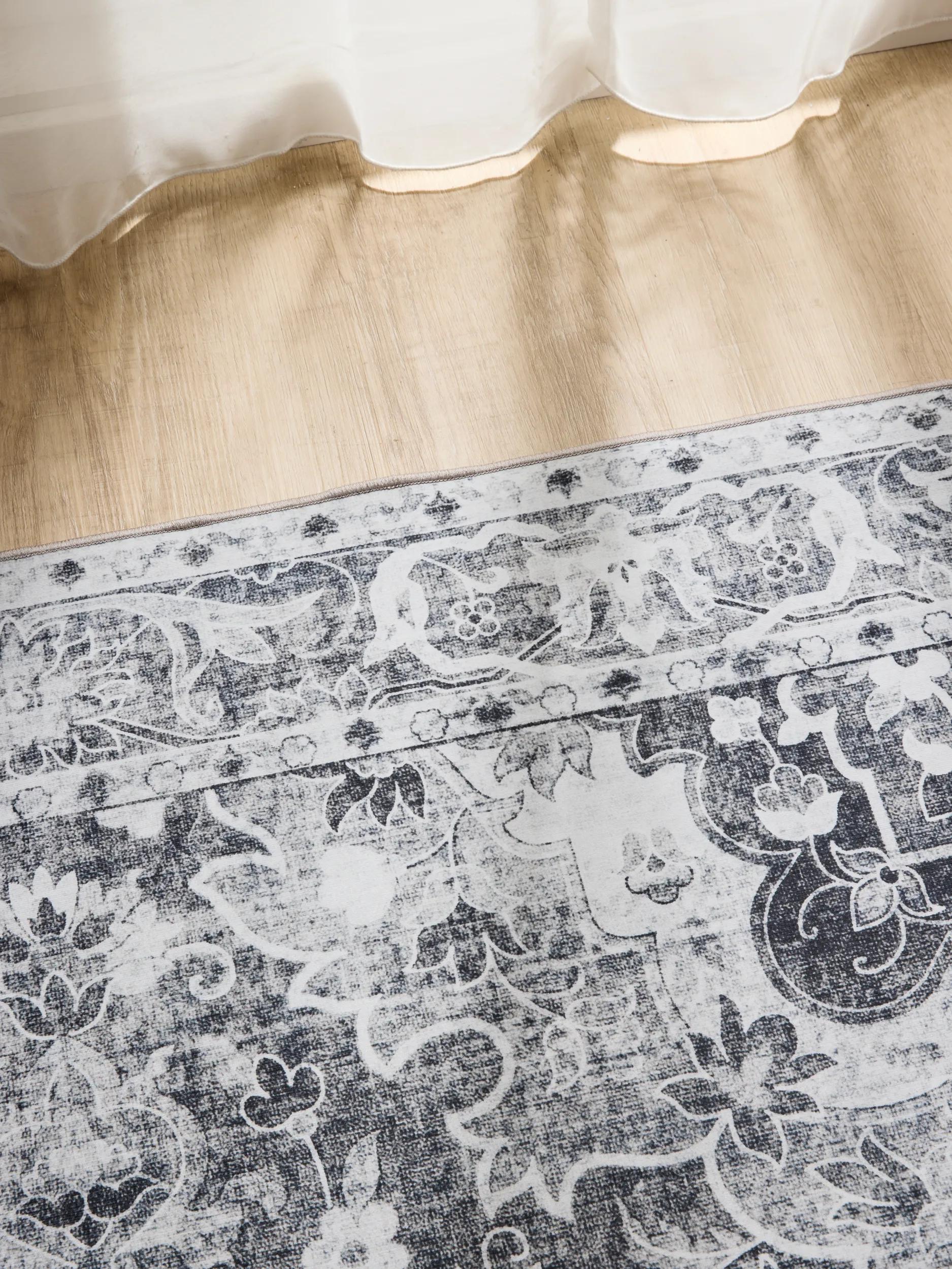 Washable Rug George Charcoal