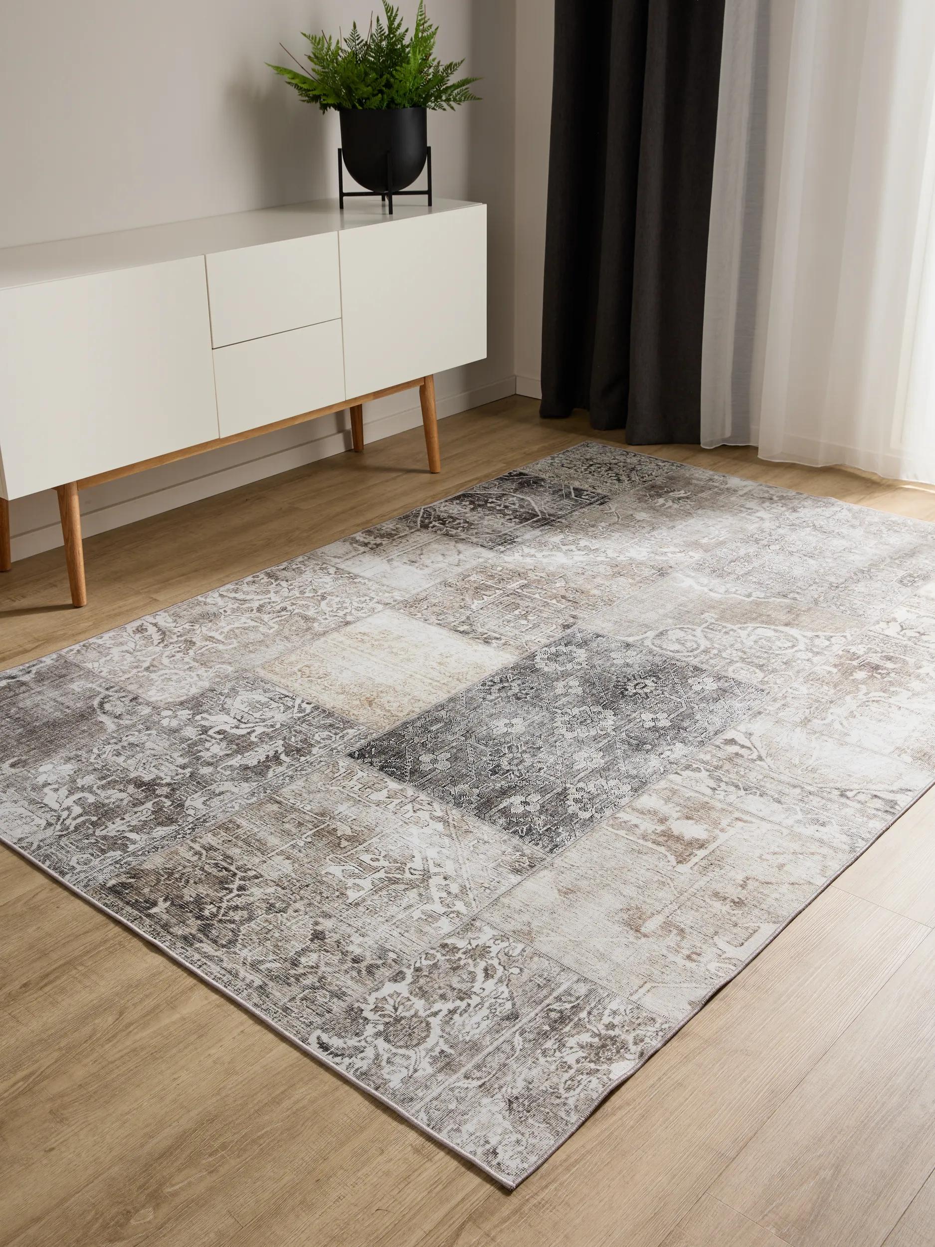 Washable Rug George Grey