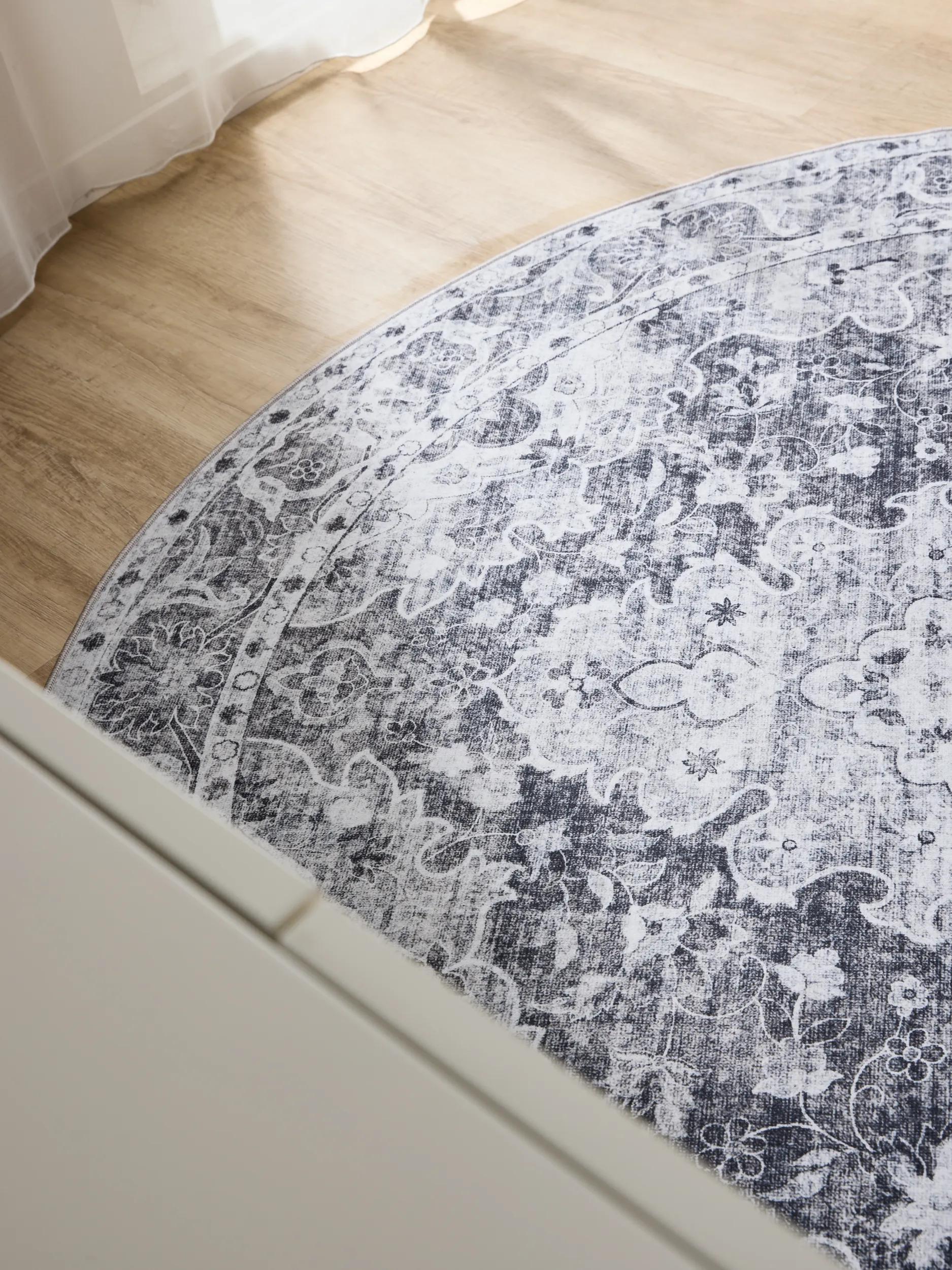 Washable Rug George Charcoal