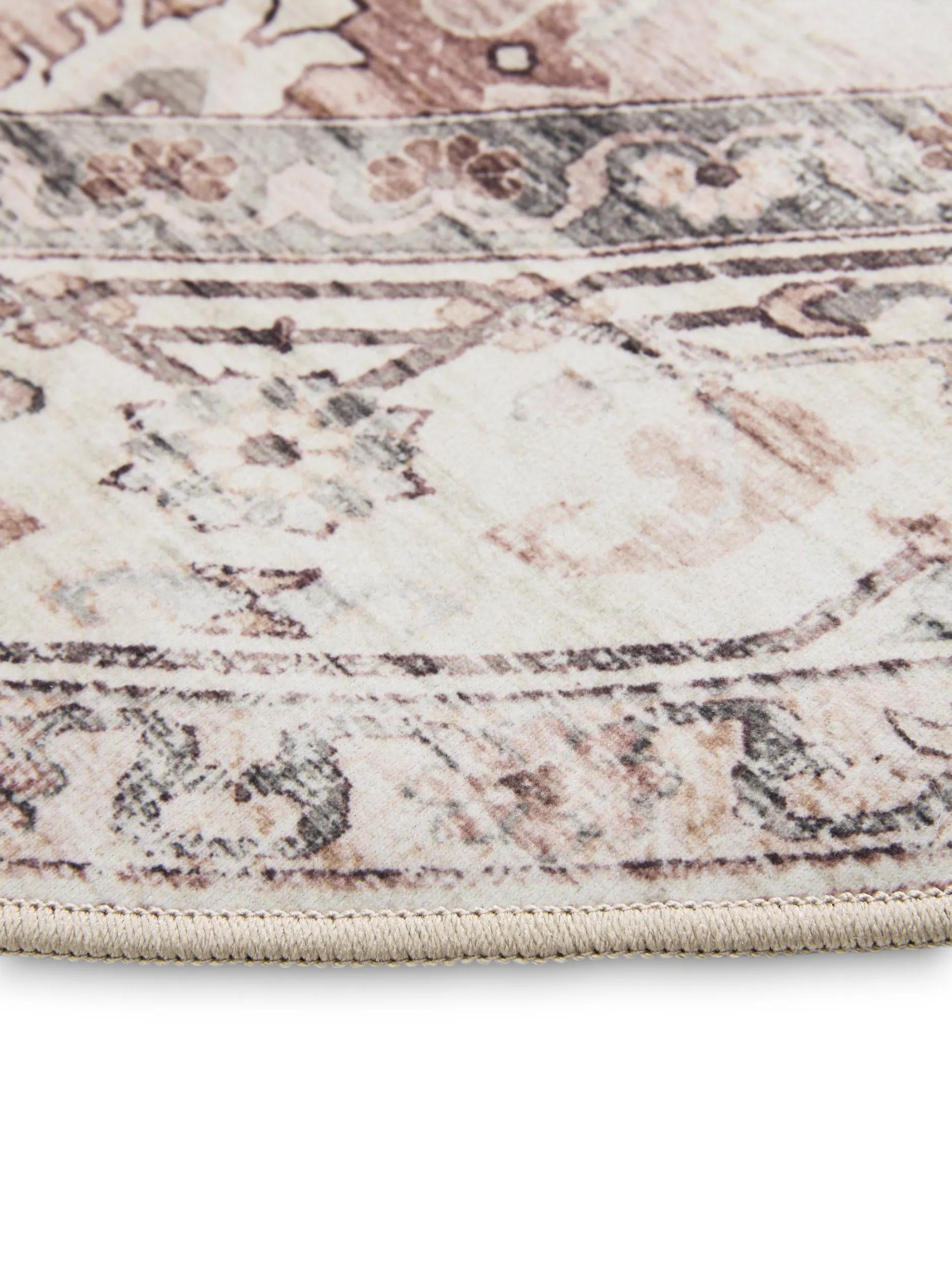 Washable Rug George Cream/Taupe