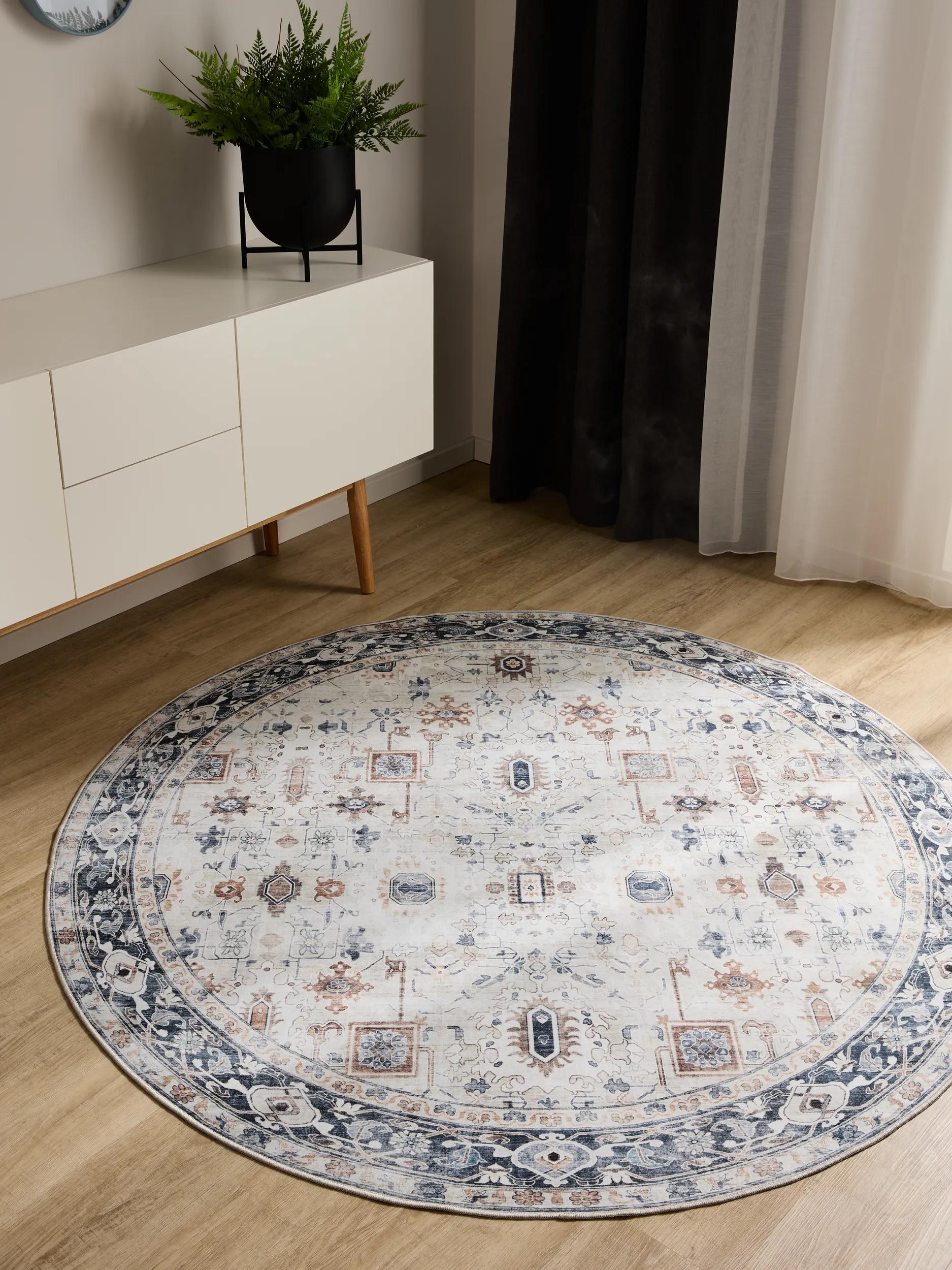 Washable Rug George Cream/Grey