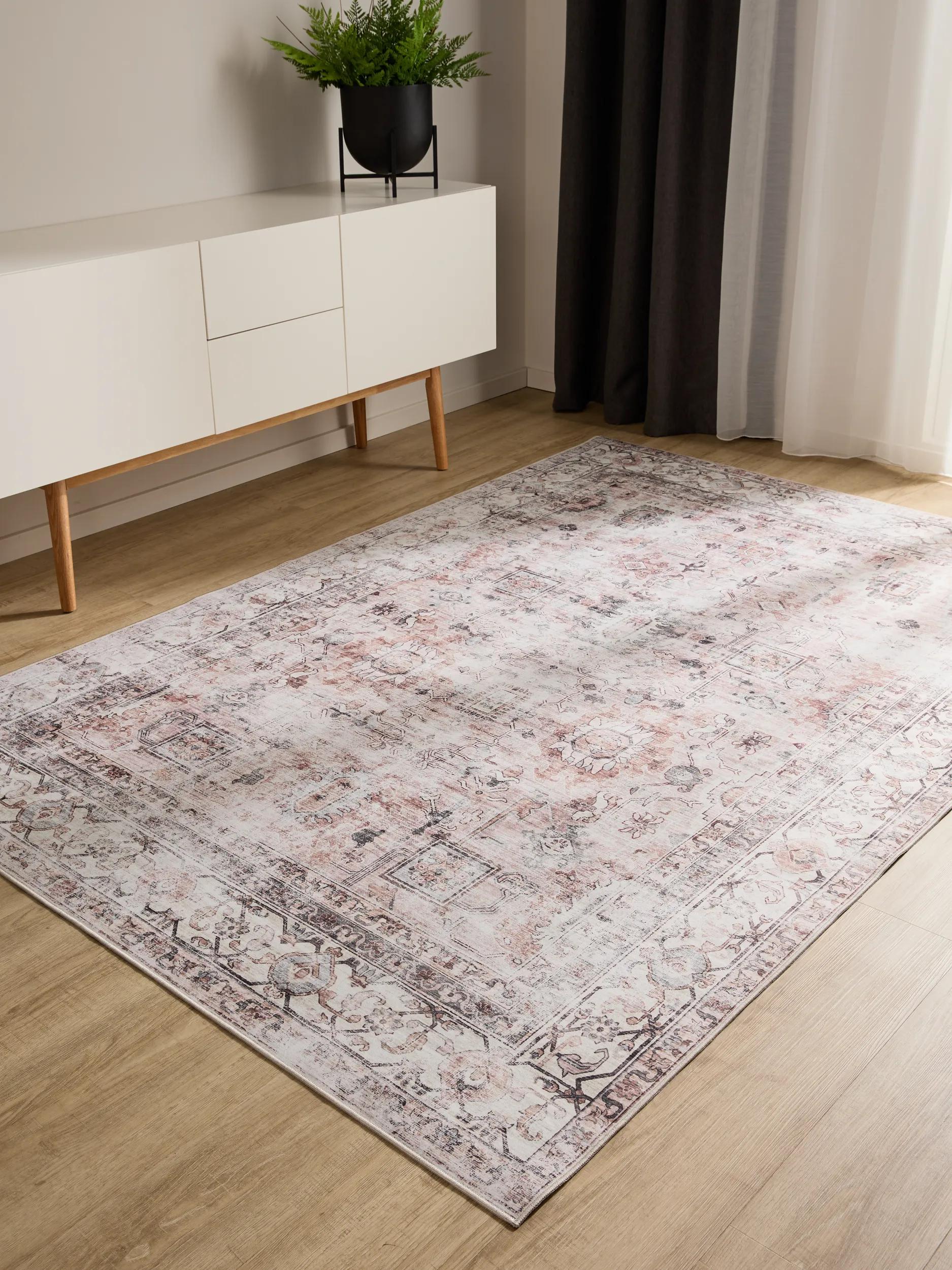Washable Rug George Cream/Taupe