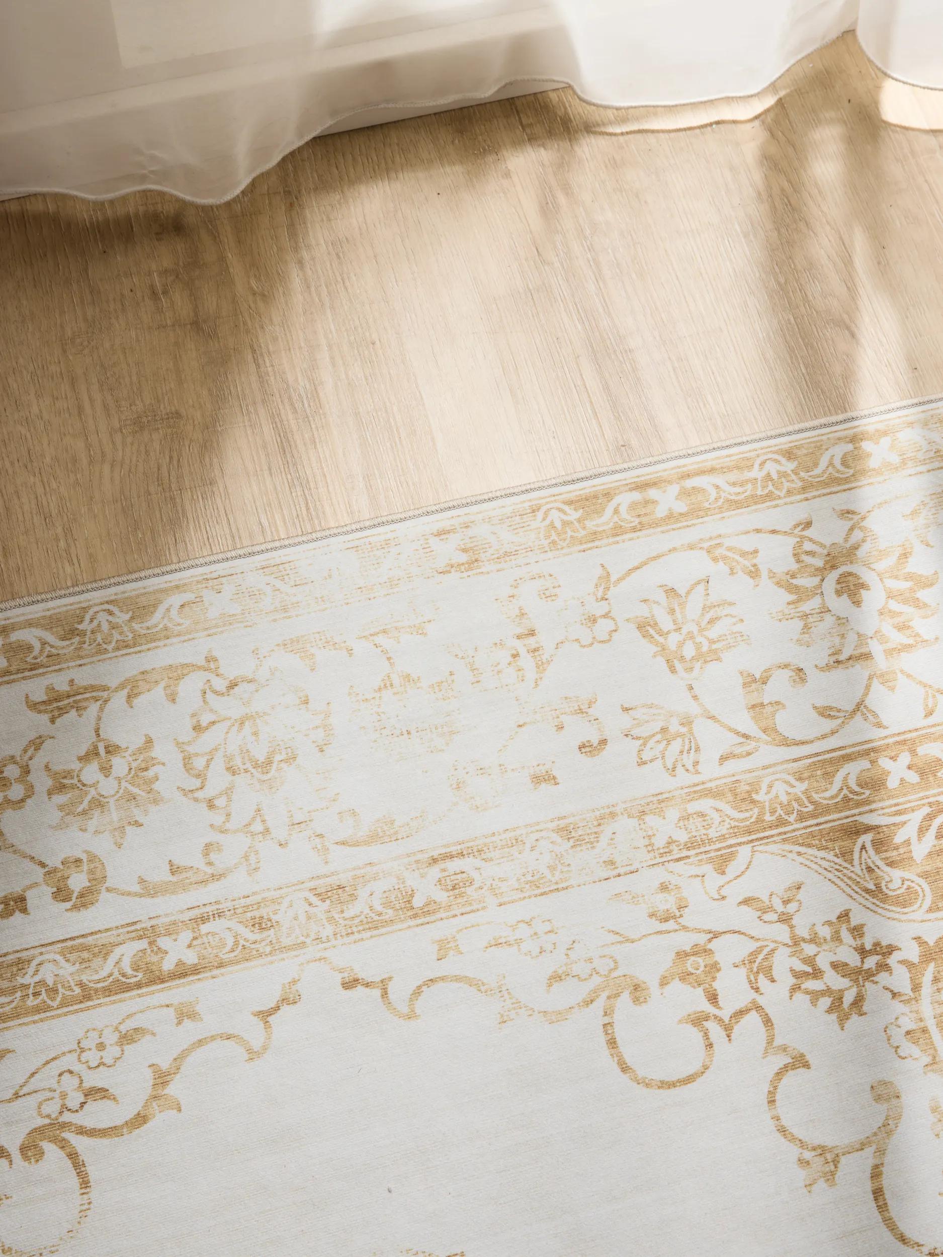 Washable Rug George Cream/Yellow