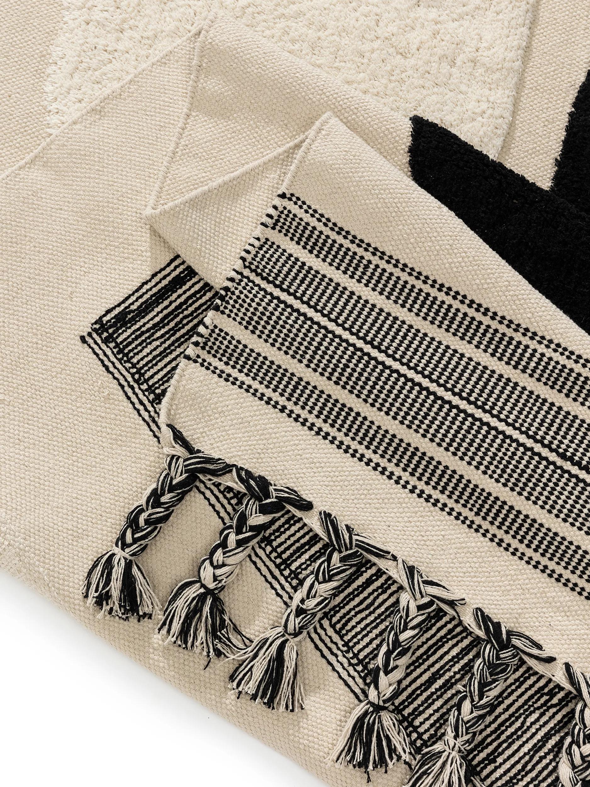 Cotton Rug Gibson Black/White