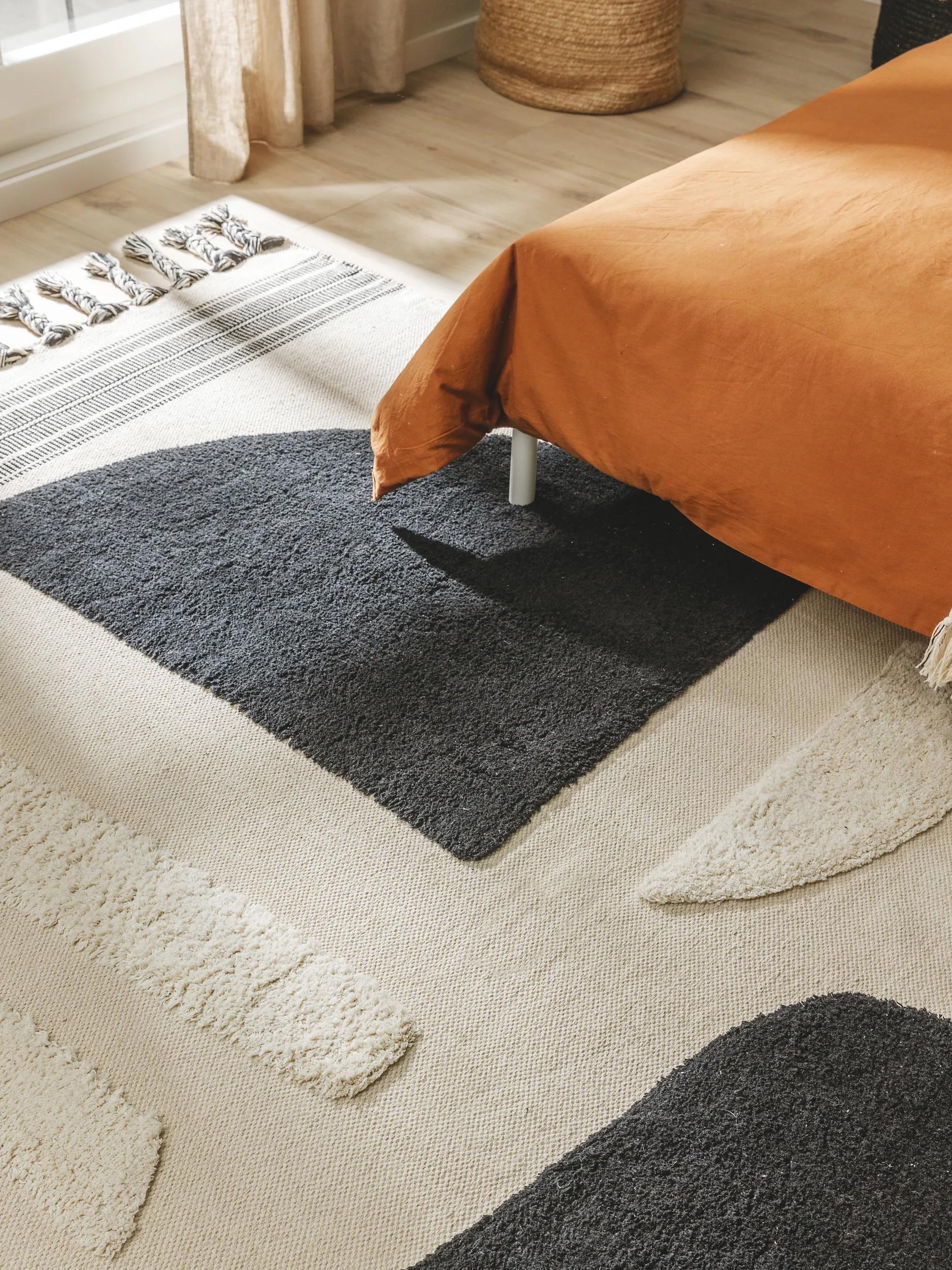 Cotton Rug Gibson Black/White