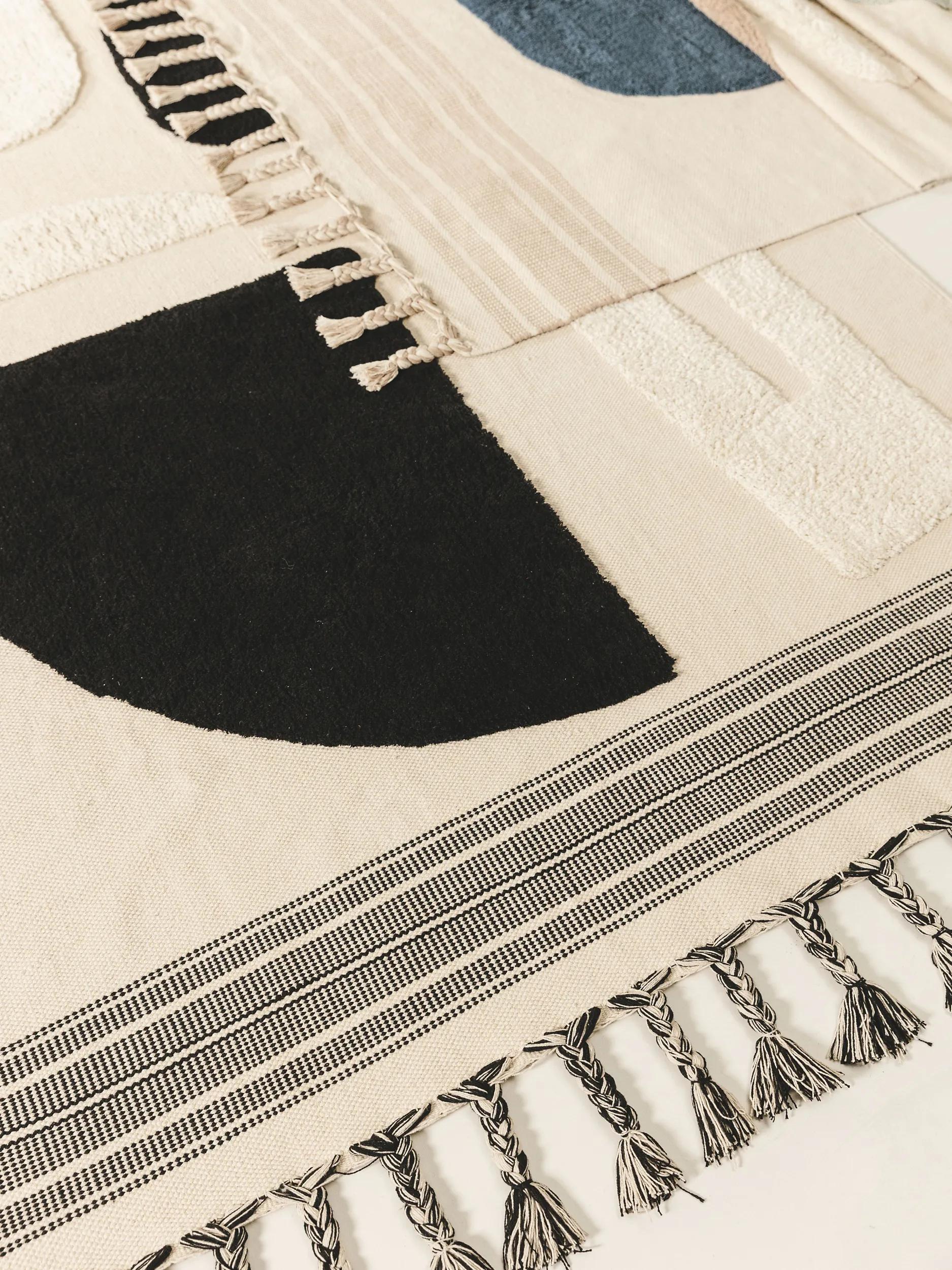 Cotton Rug Gibson Black/White