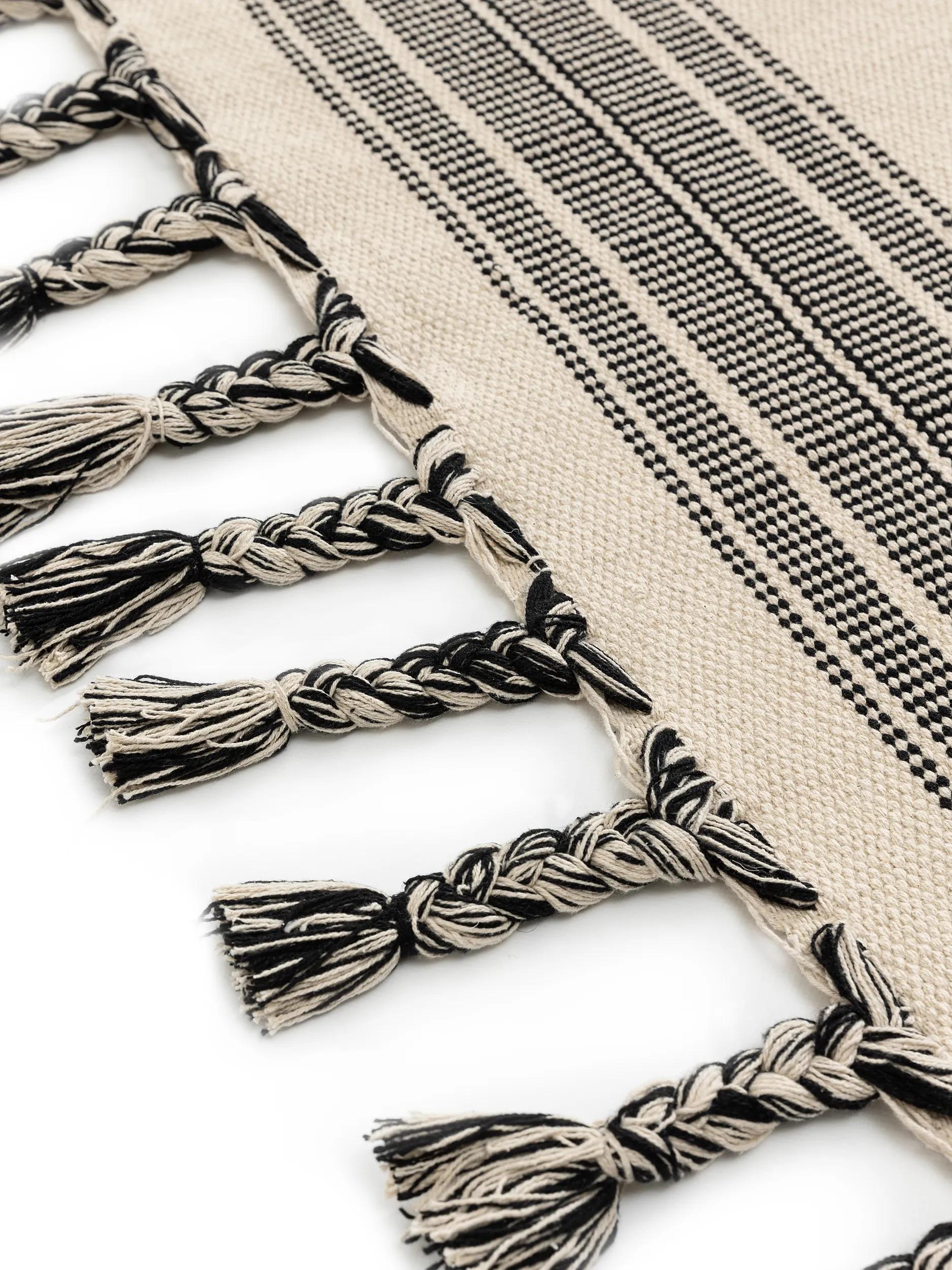 Cotton Rug Gibson Black/White