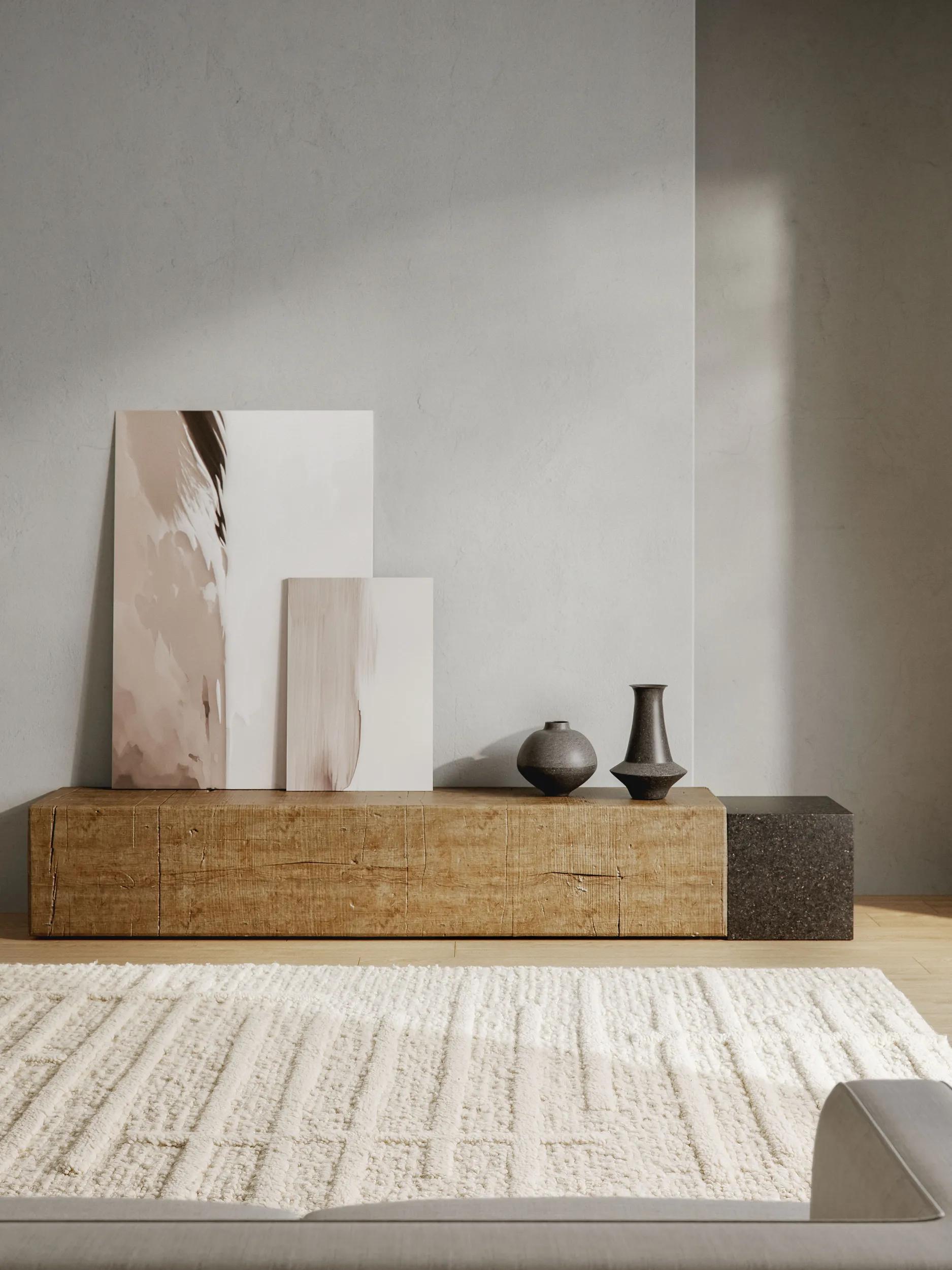 Wool rug Giorgio Cream