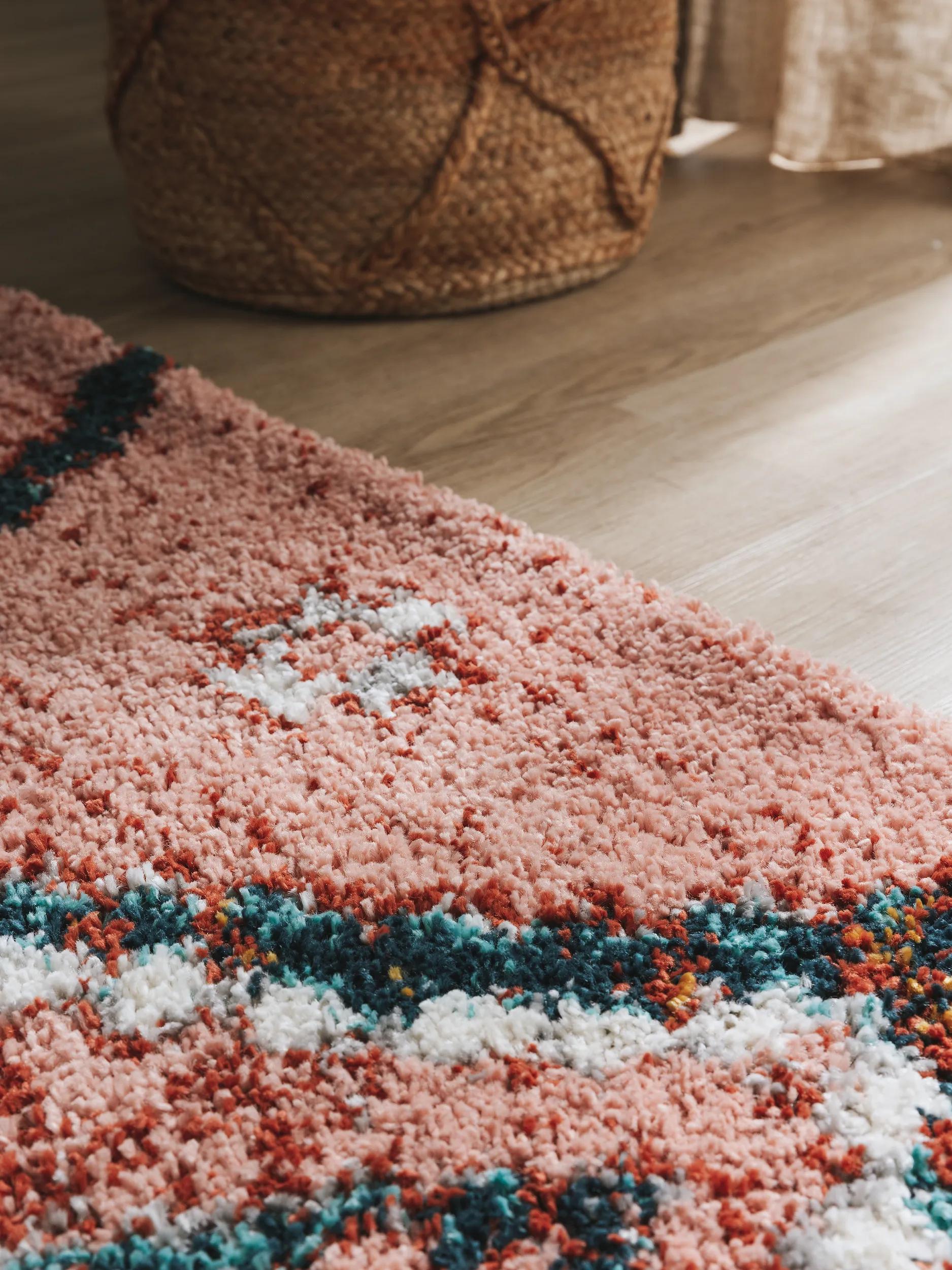 Shaggy rug Gobi Rose