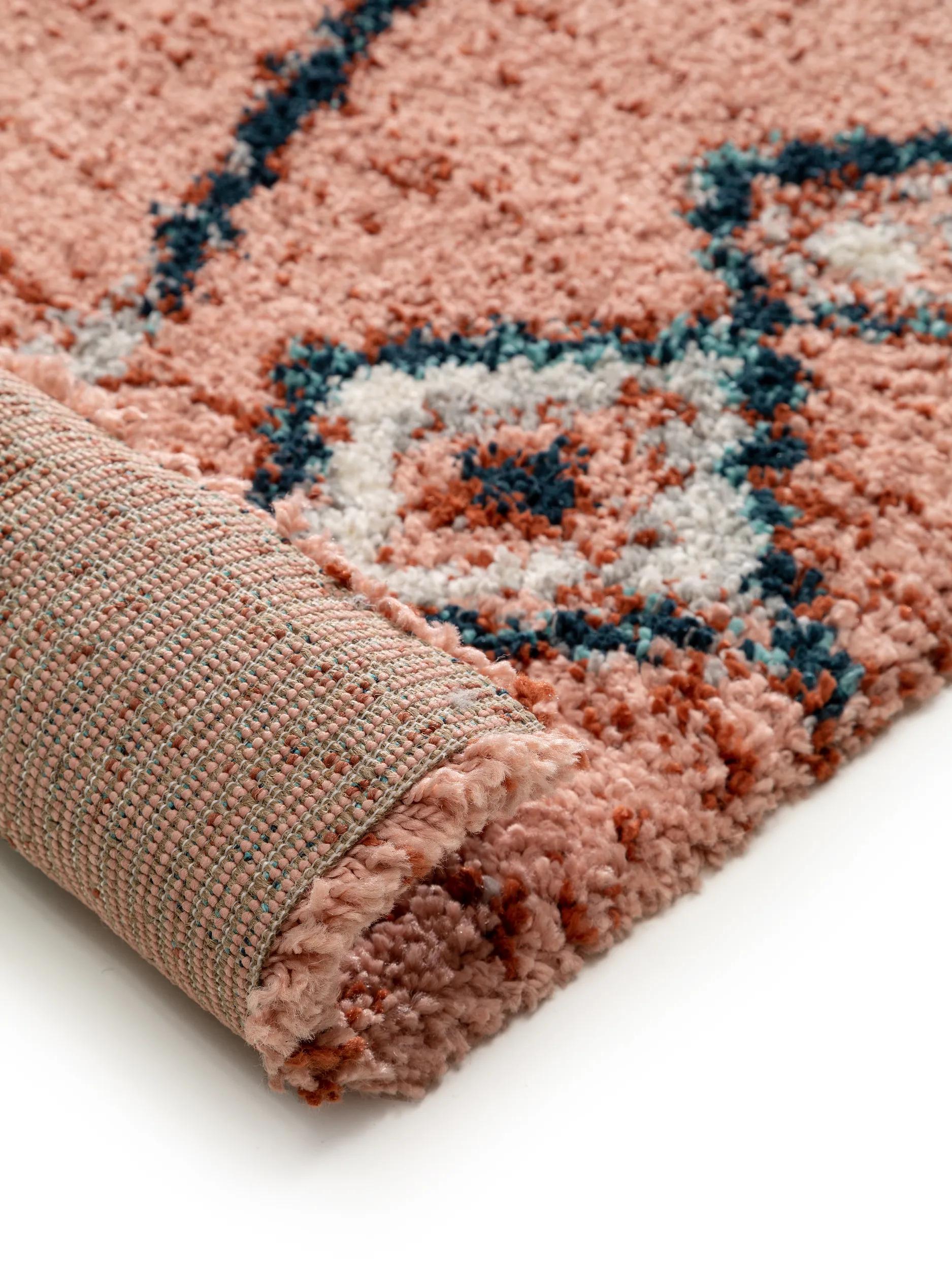 Shaggy rug Gobi Rose