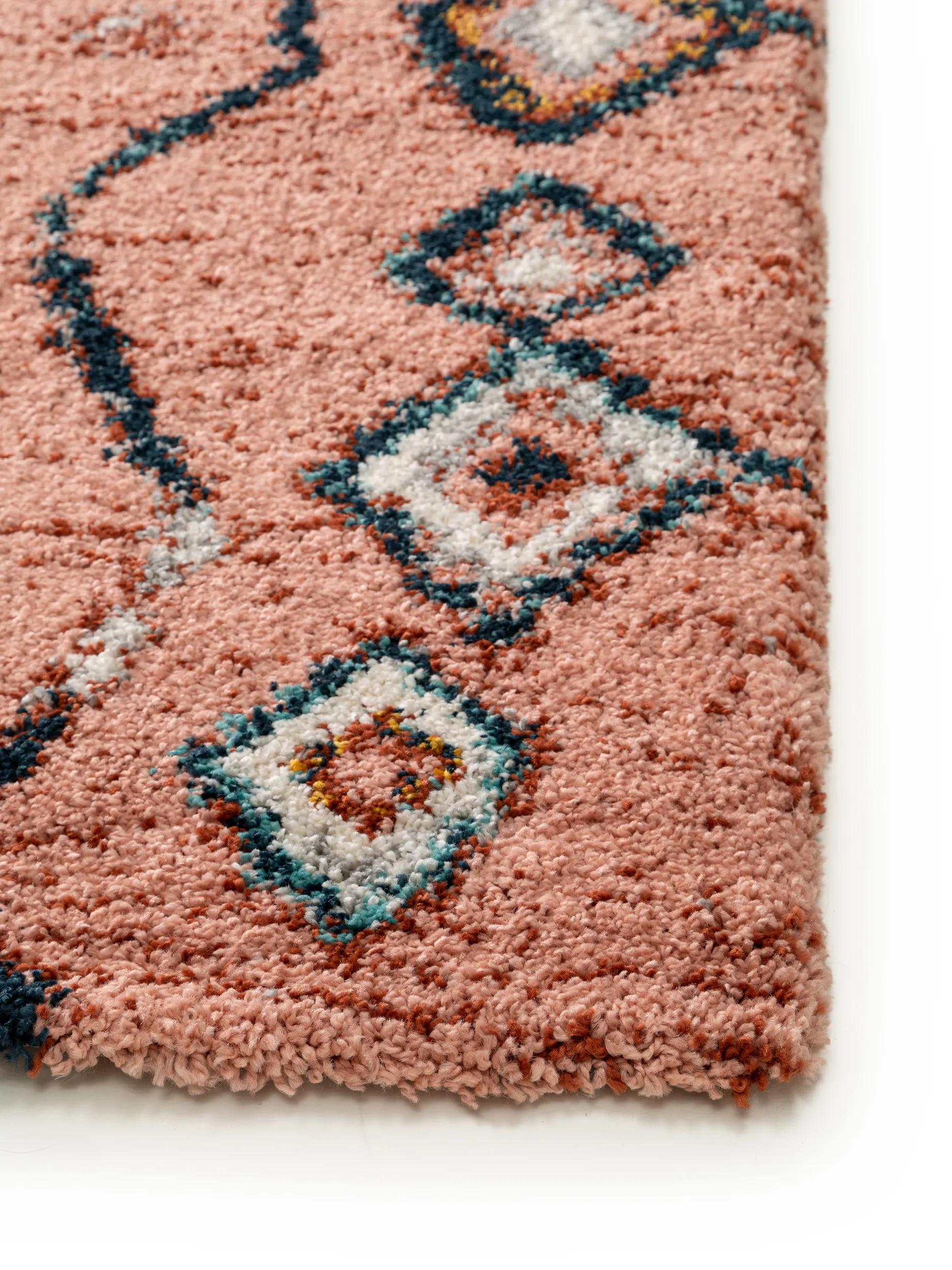 Shaggy rug Gobi Rose