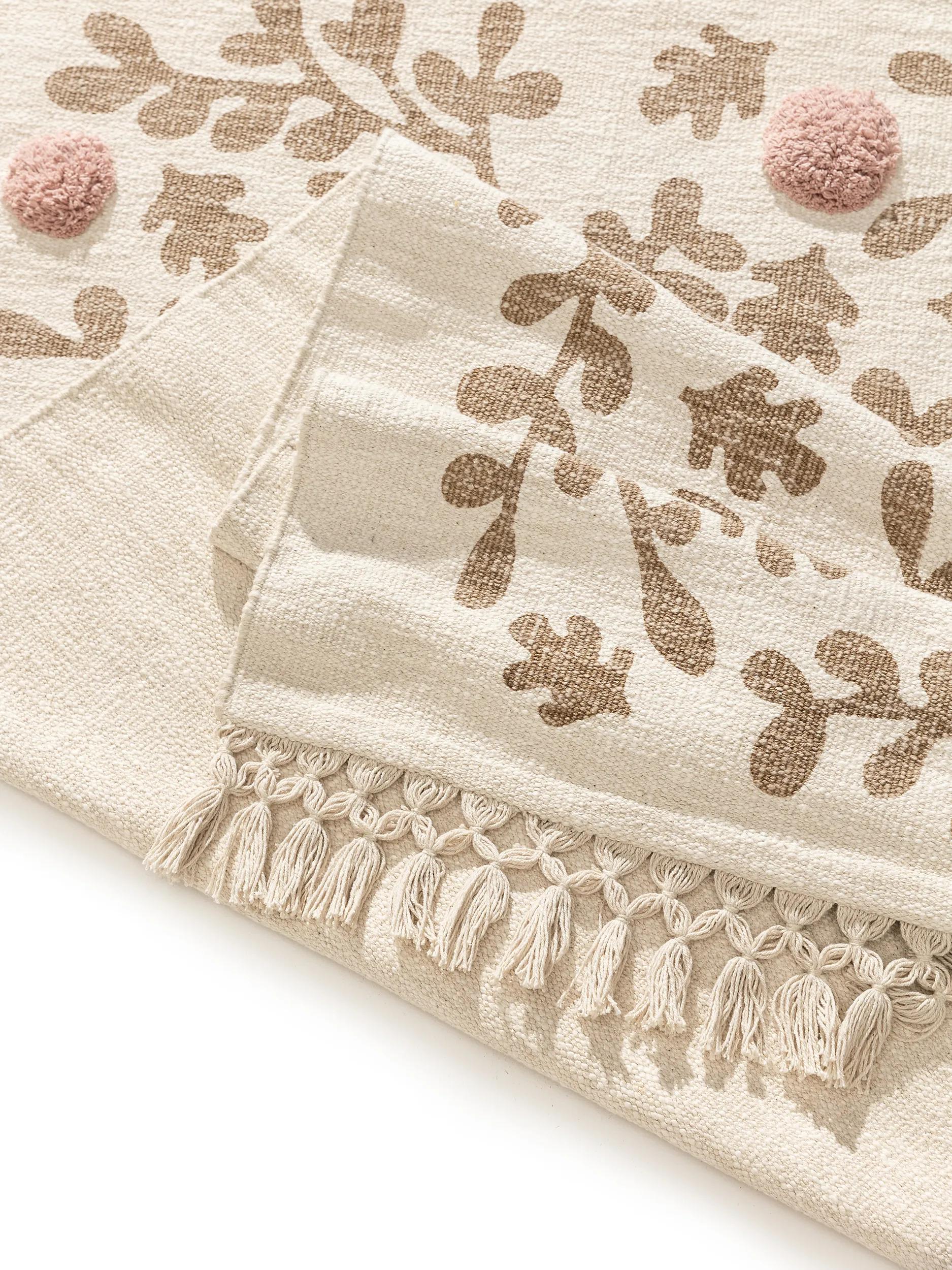 Kinderteppich Hana Creme/Rosa