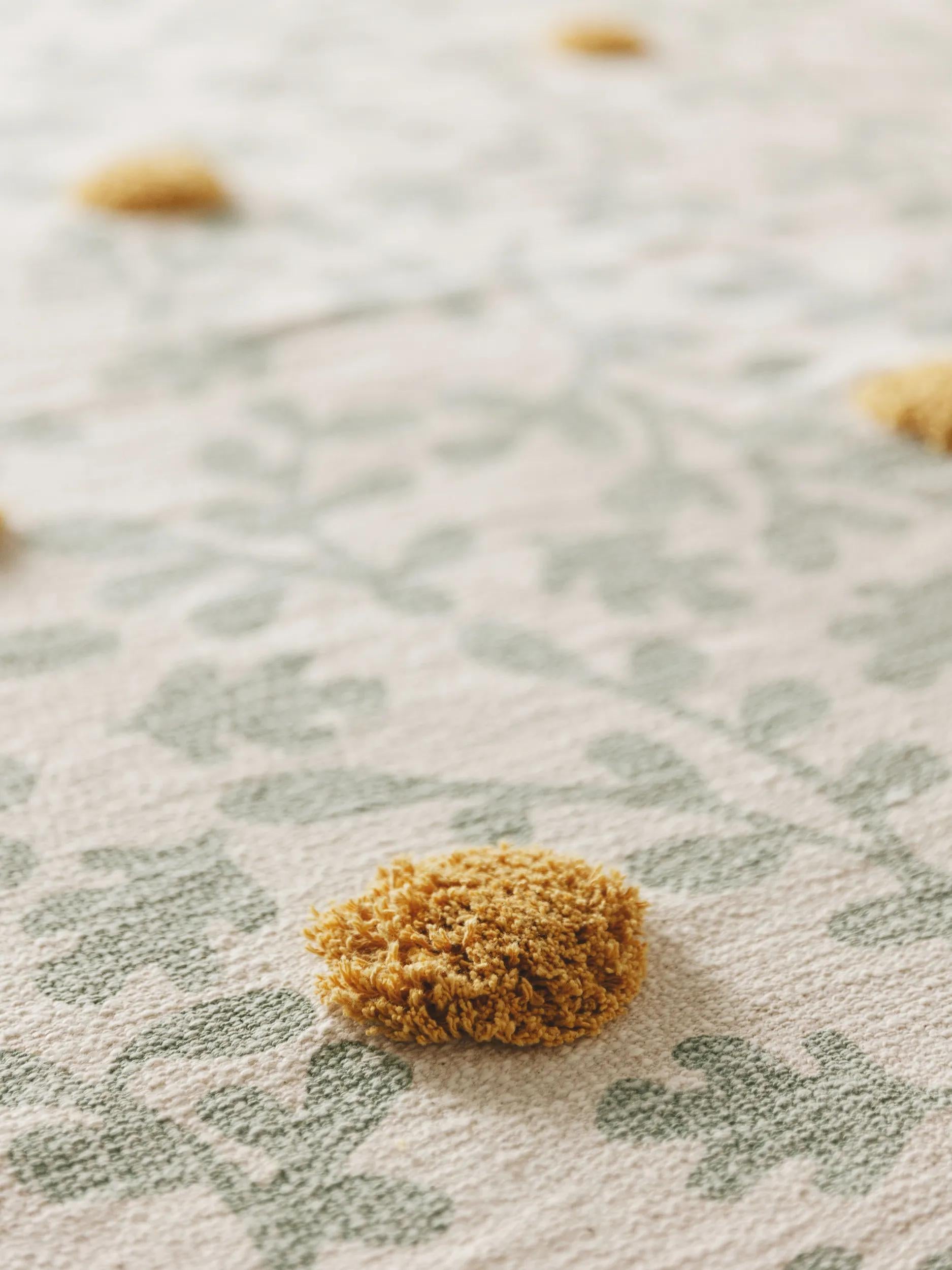 Tapis pour enfants Hana crème/vert