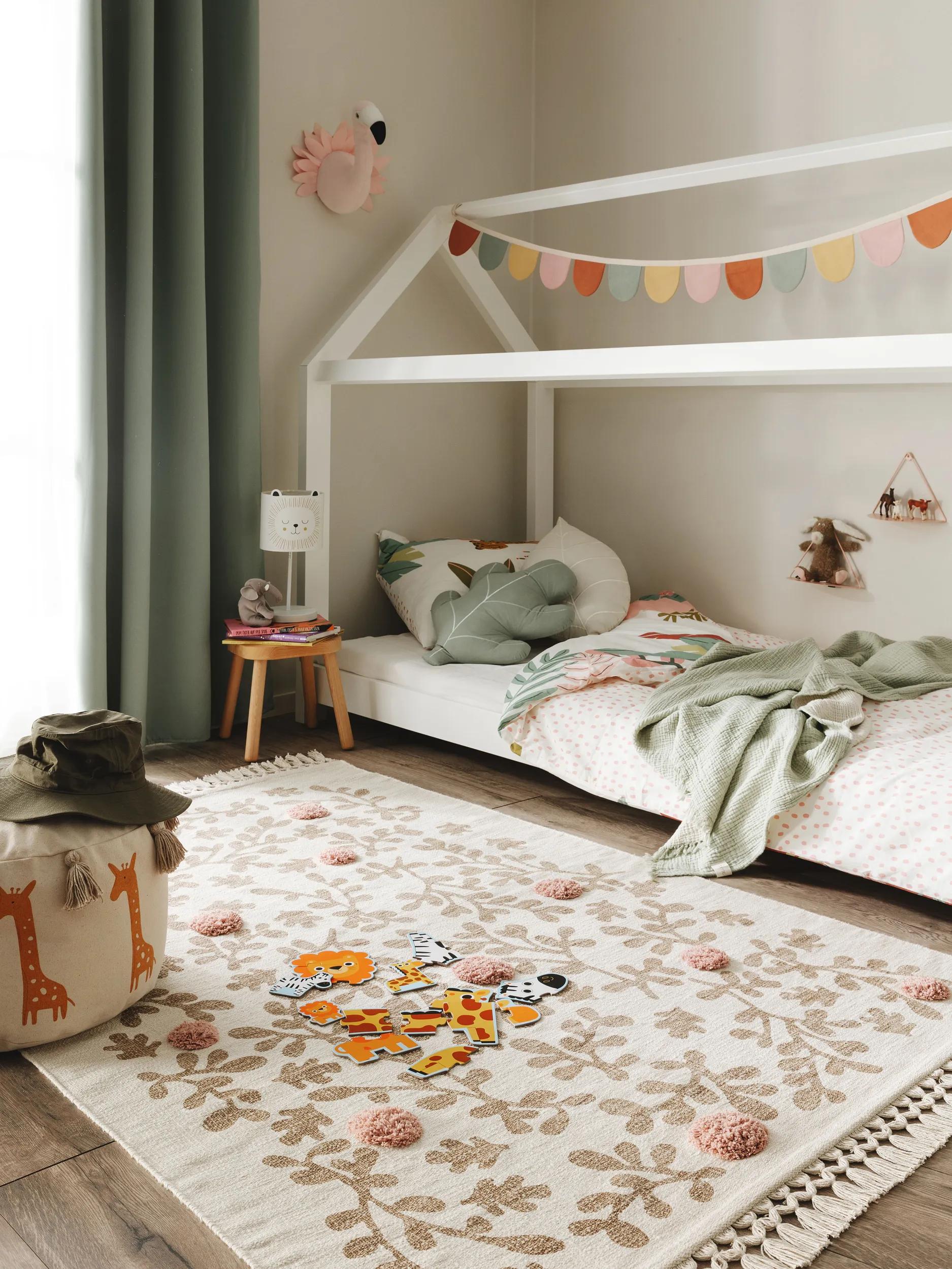 Kinderteppich Hana Creme/Rosa