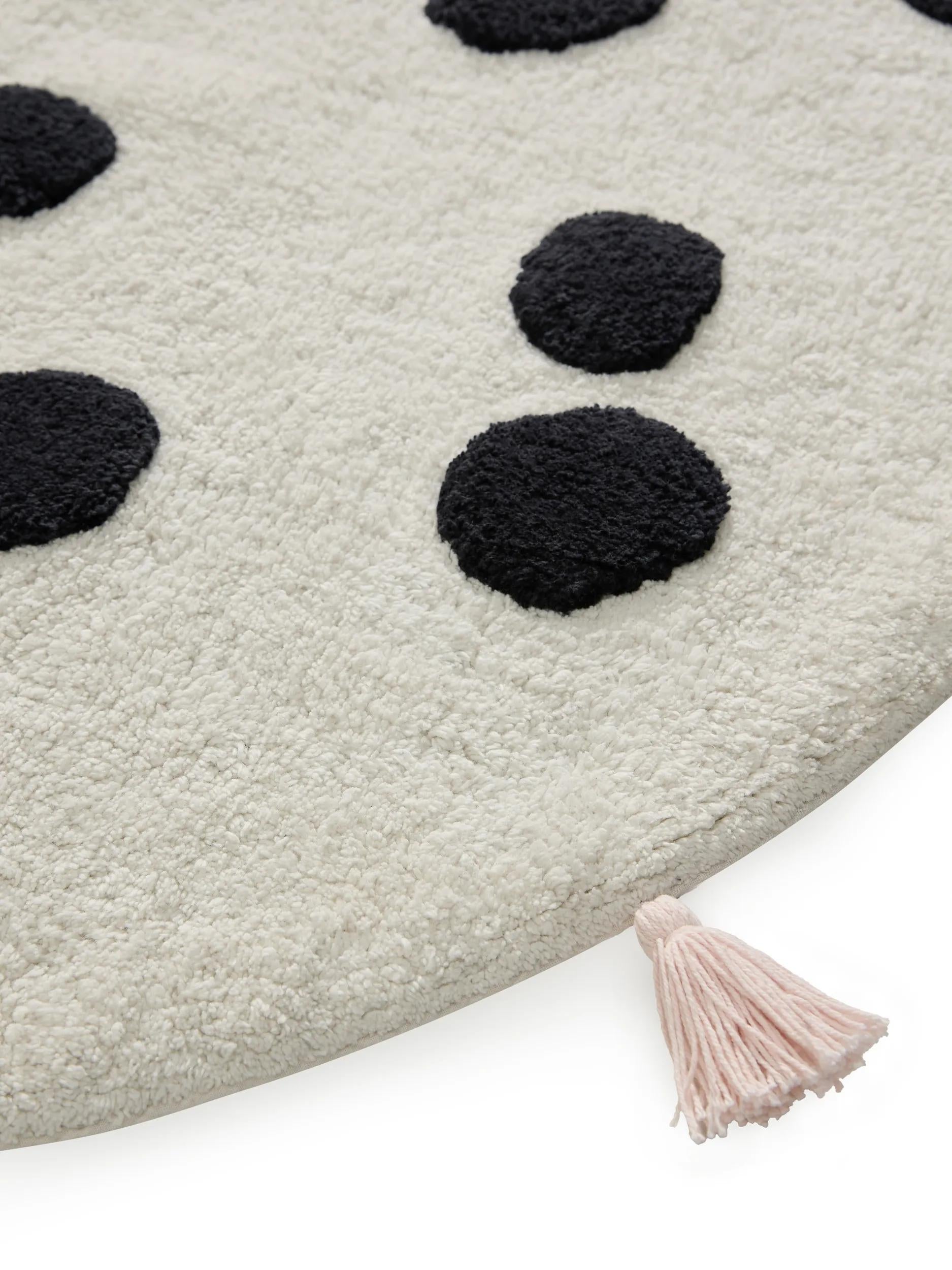 Washable Kids Rug Hannes White/Black
