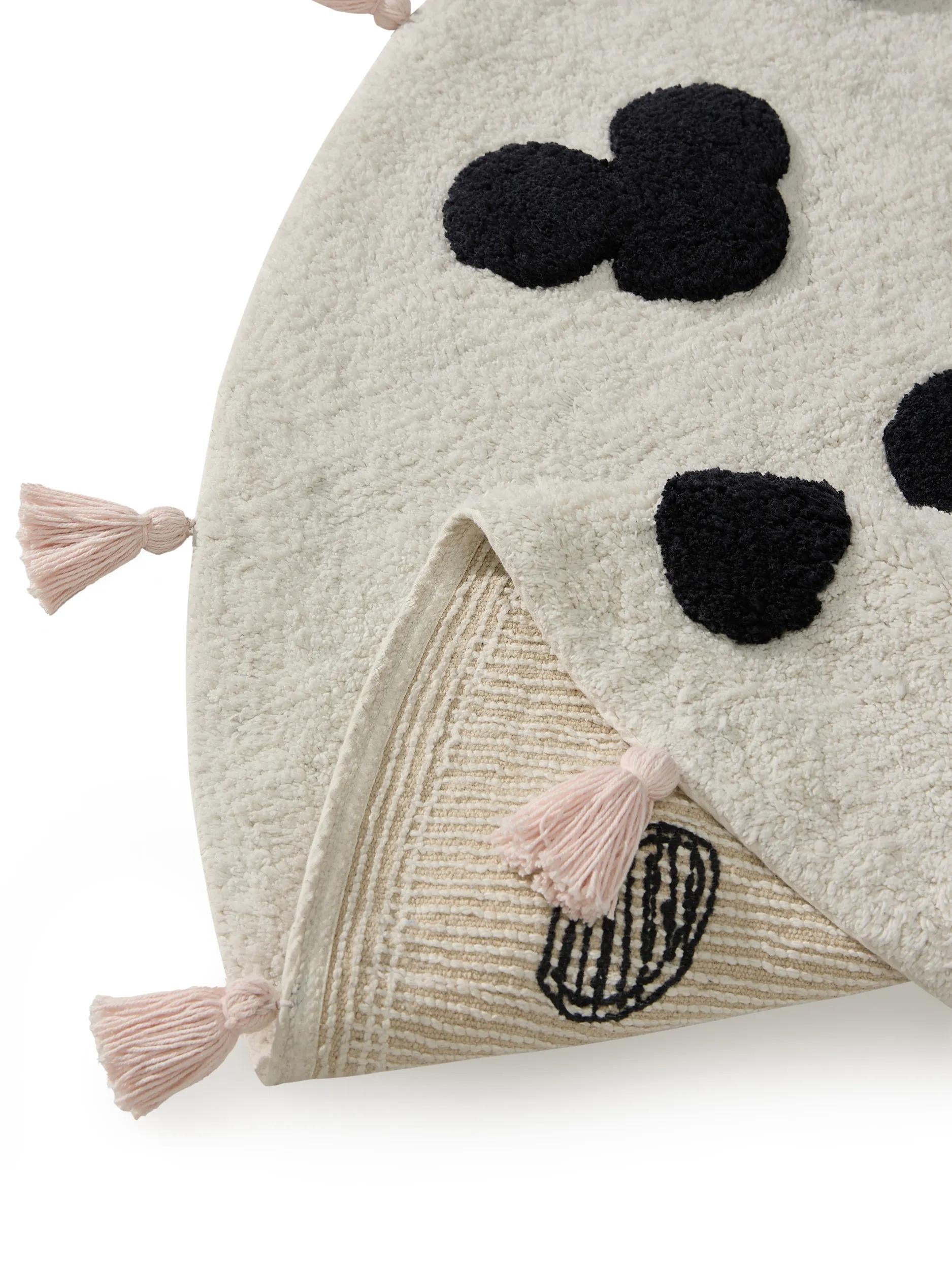 Washable Kids Rug Hannes White/Black