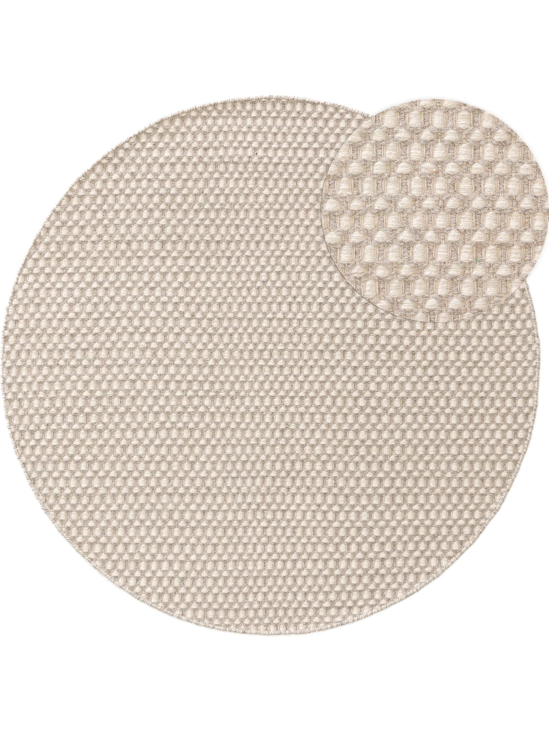 Round Wool Rug Hector Beige