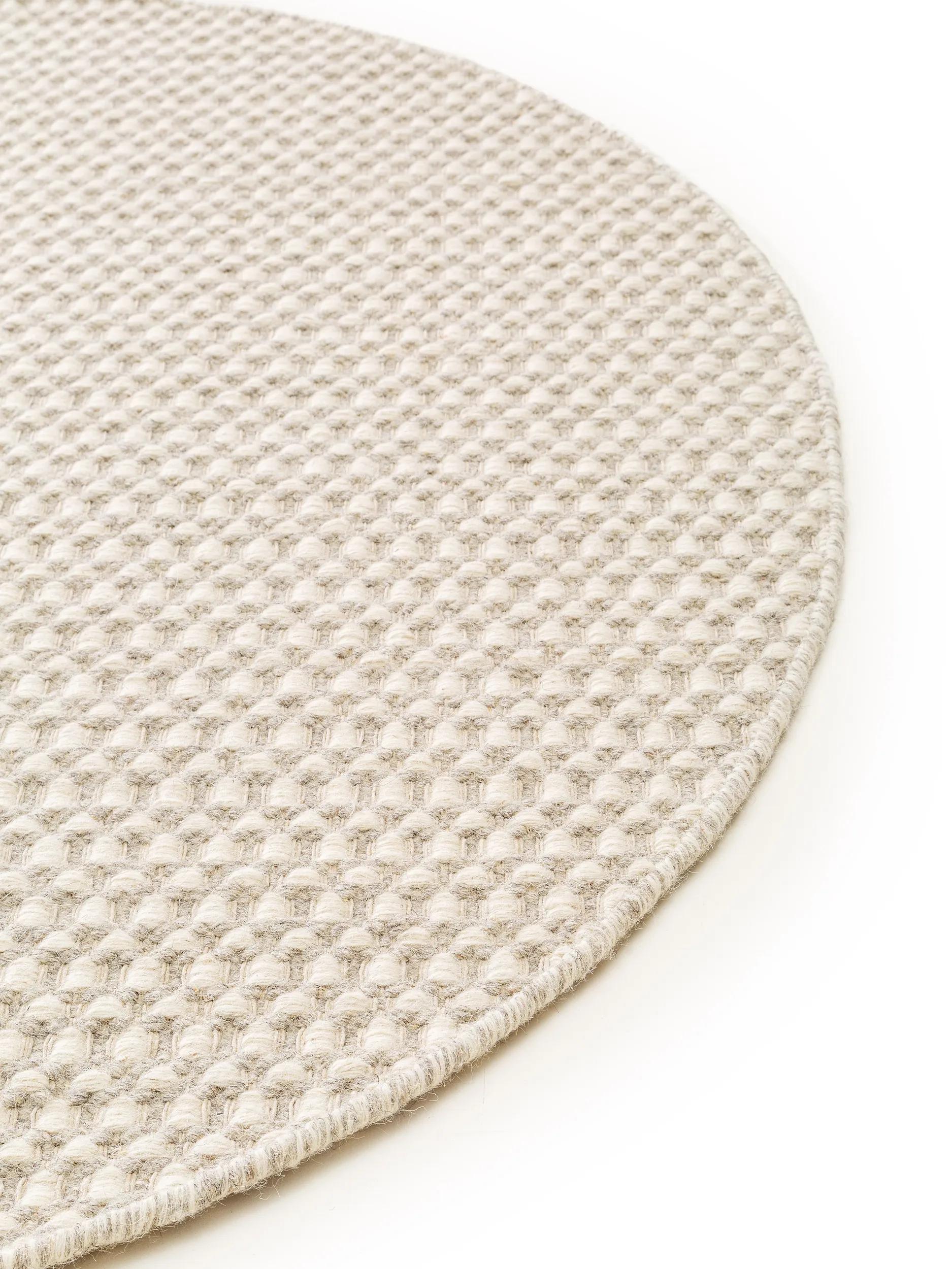 Round Wool Rug Hector Beige