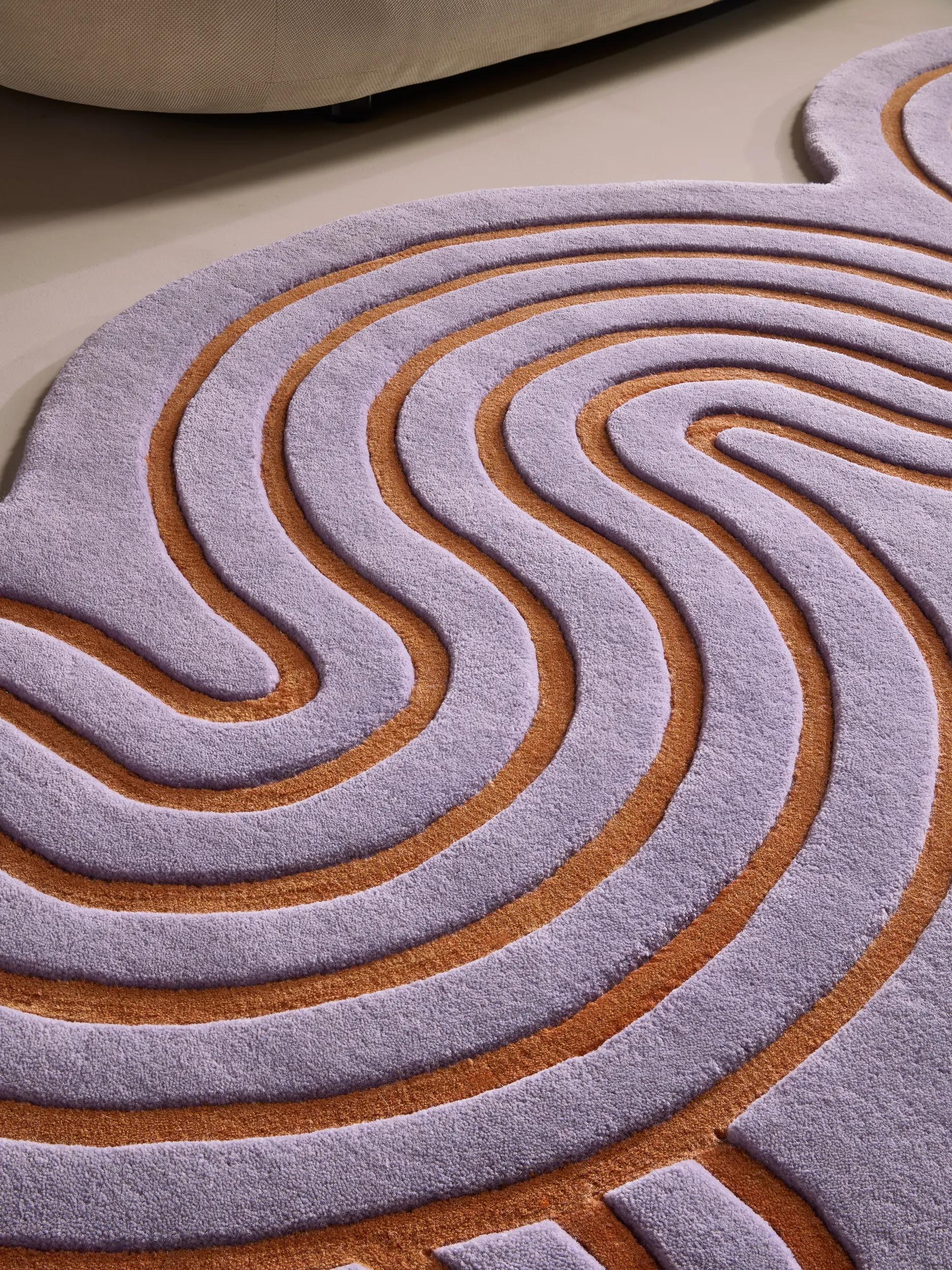 Wool Rug Helix Purple