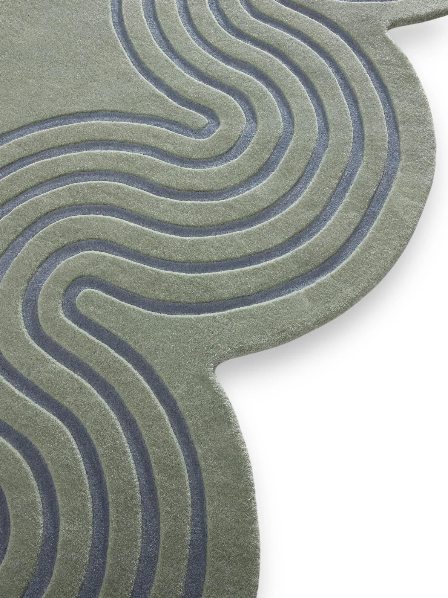 Wool Rug Helix Green