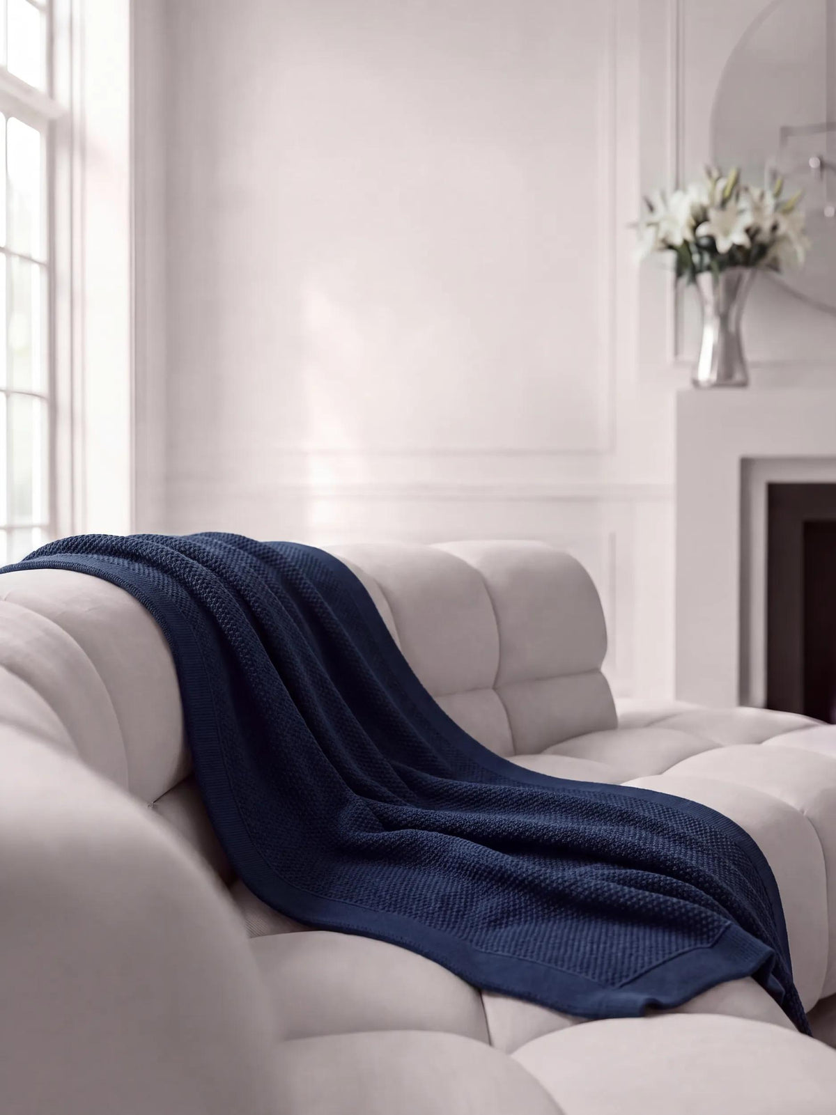 Cotton Blanket Helma Blue