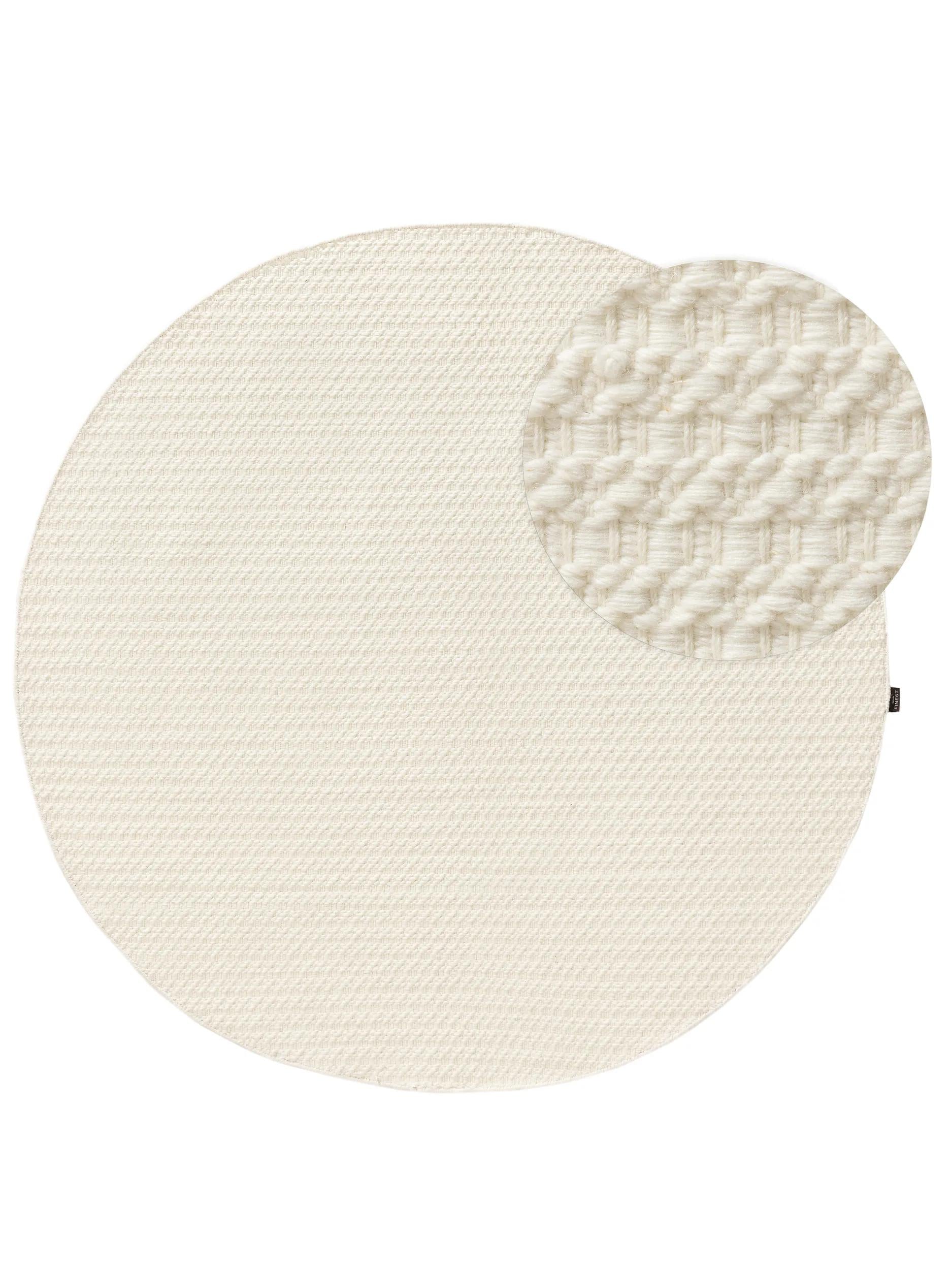 Round Wool Rug Hera Cream