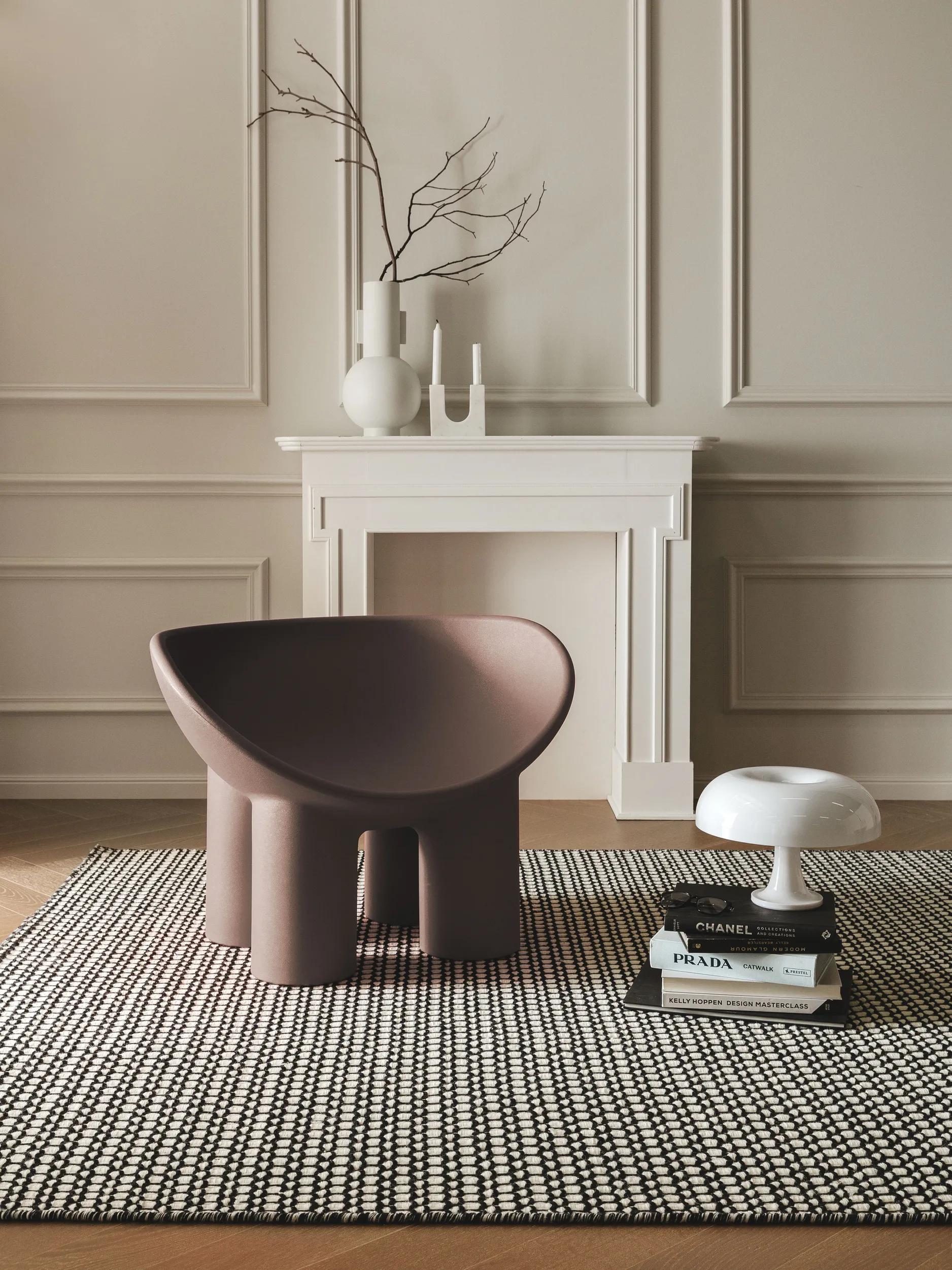 Wool Rug Hera Beige/Black