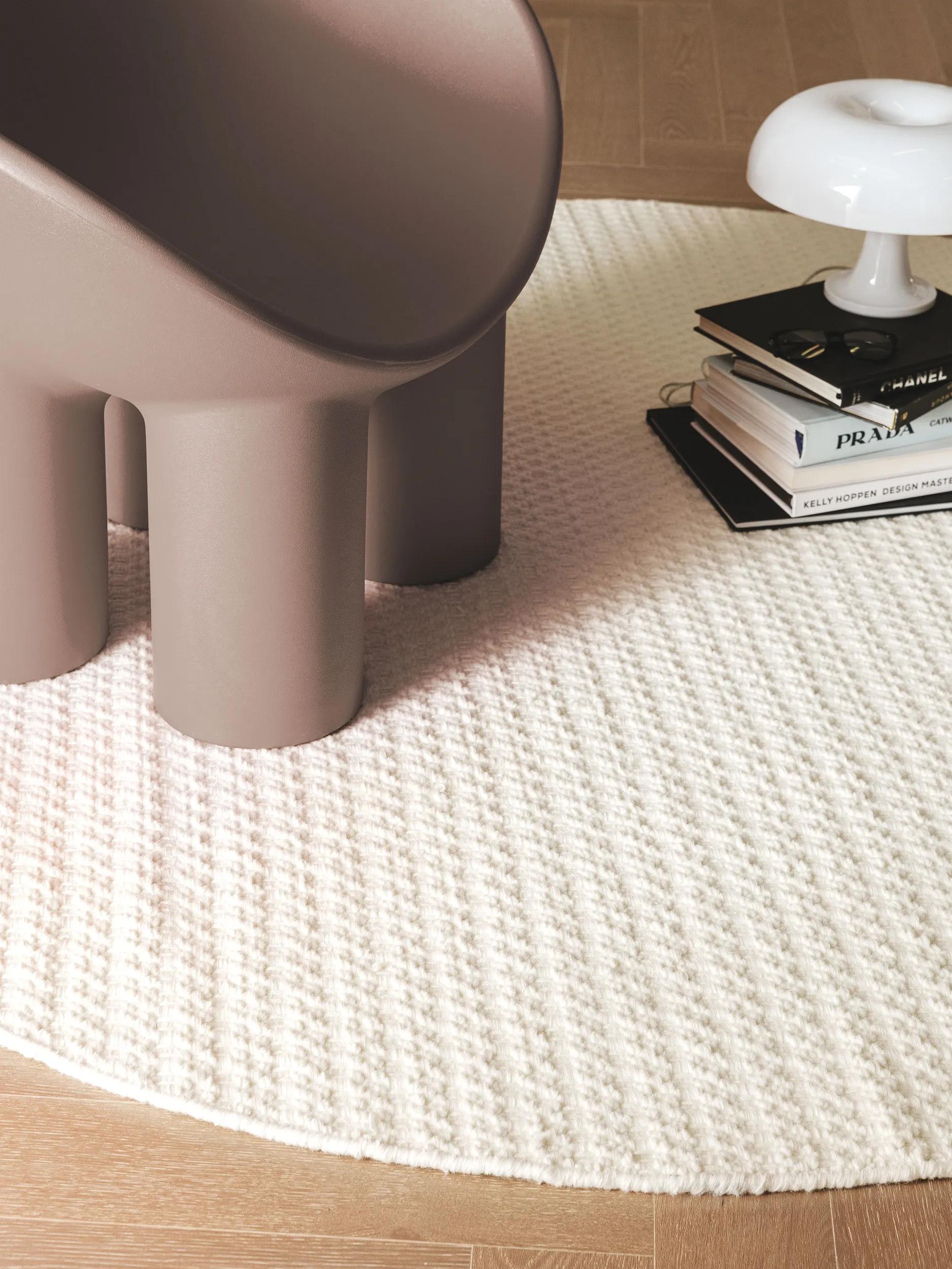 Round Wool Rug Hera Cream