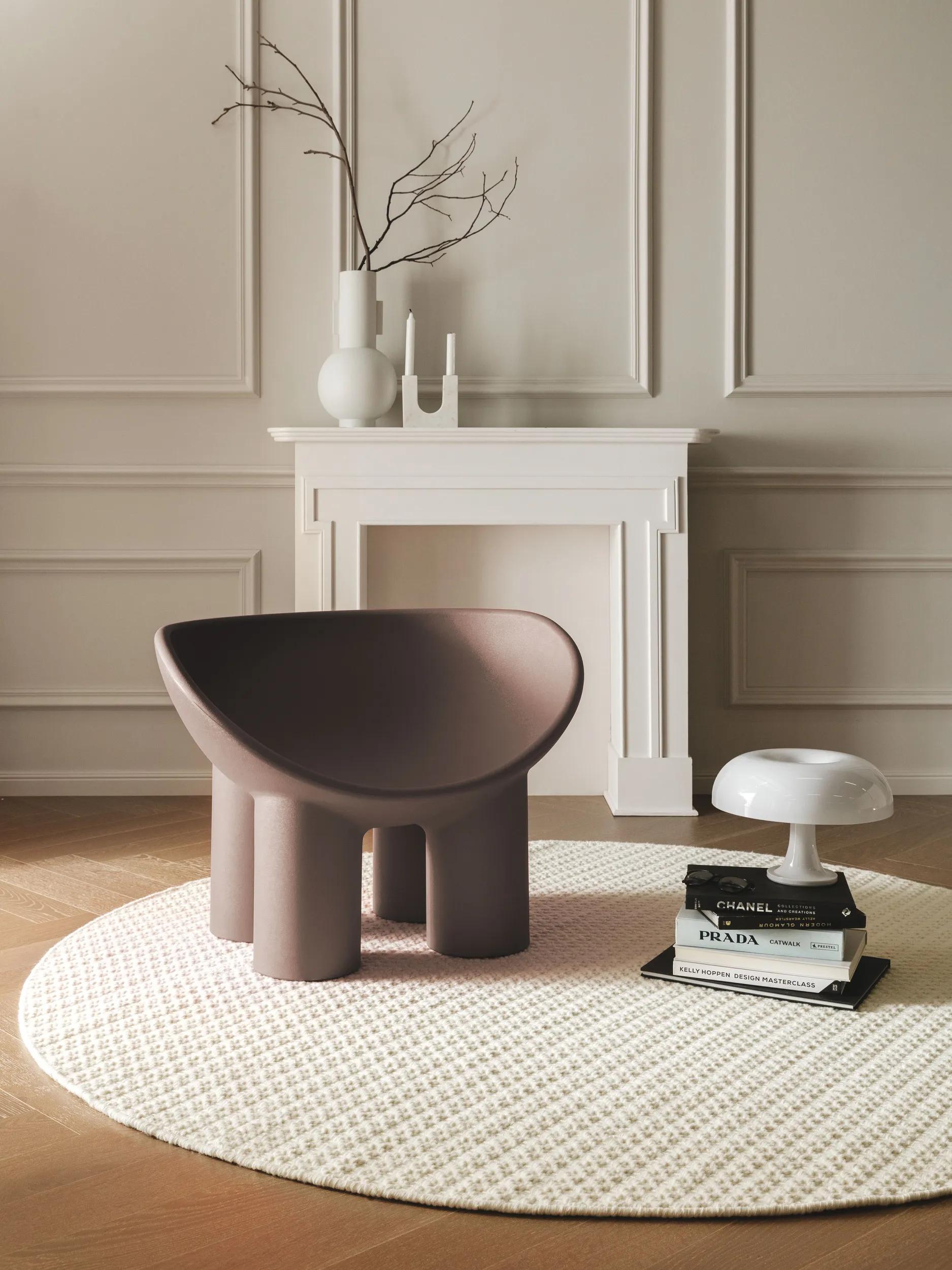 Round Wool Rug Hera Cream