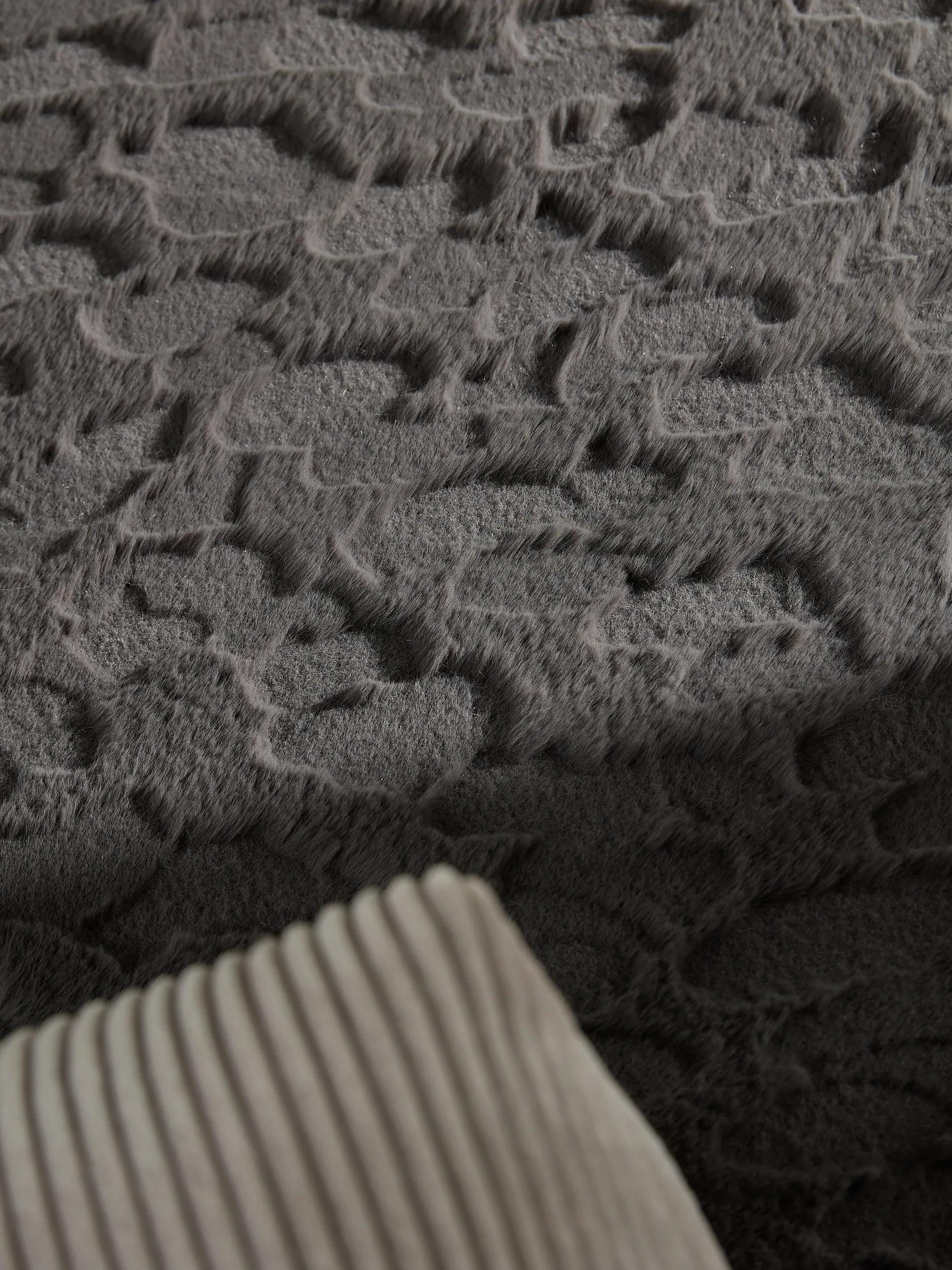 Fur Rug Immy Charcoal