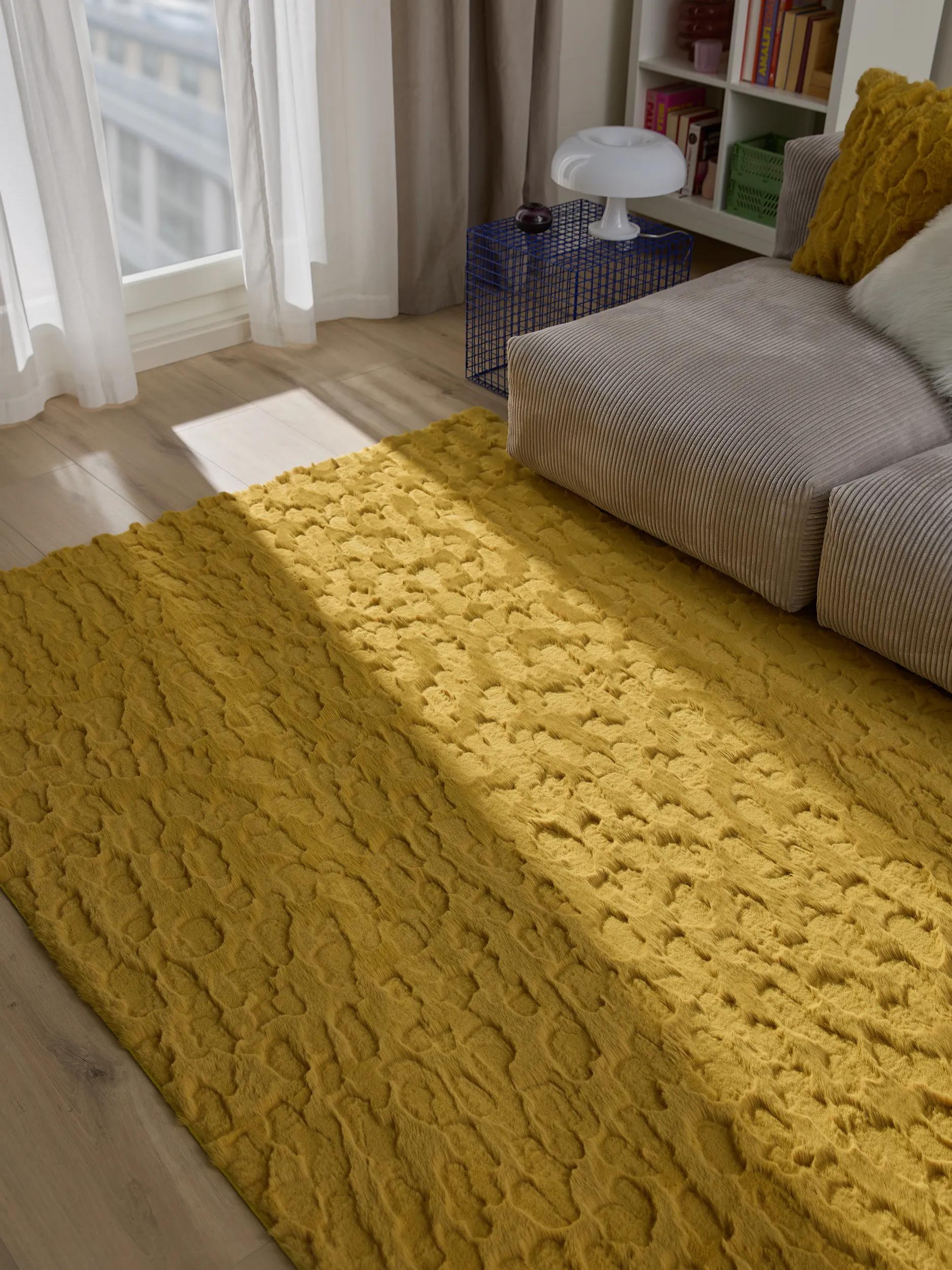Fur Rug Immy Yellow