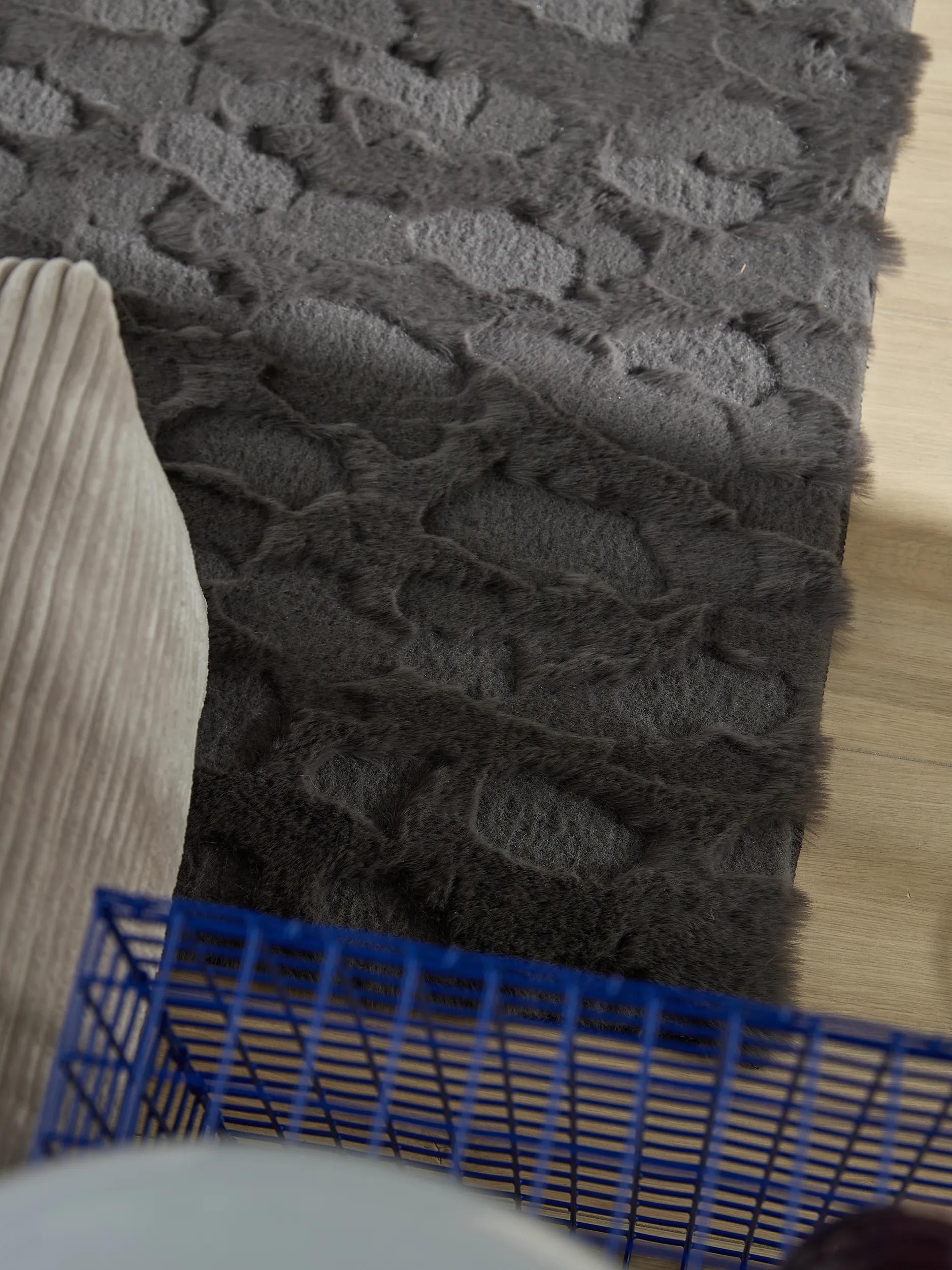 Fur Rug Immy Charcoal