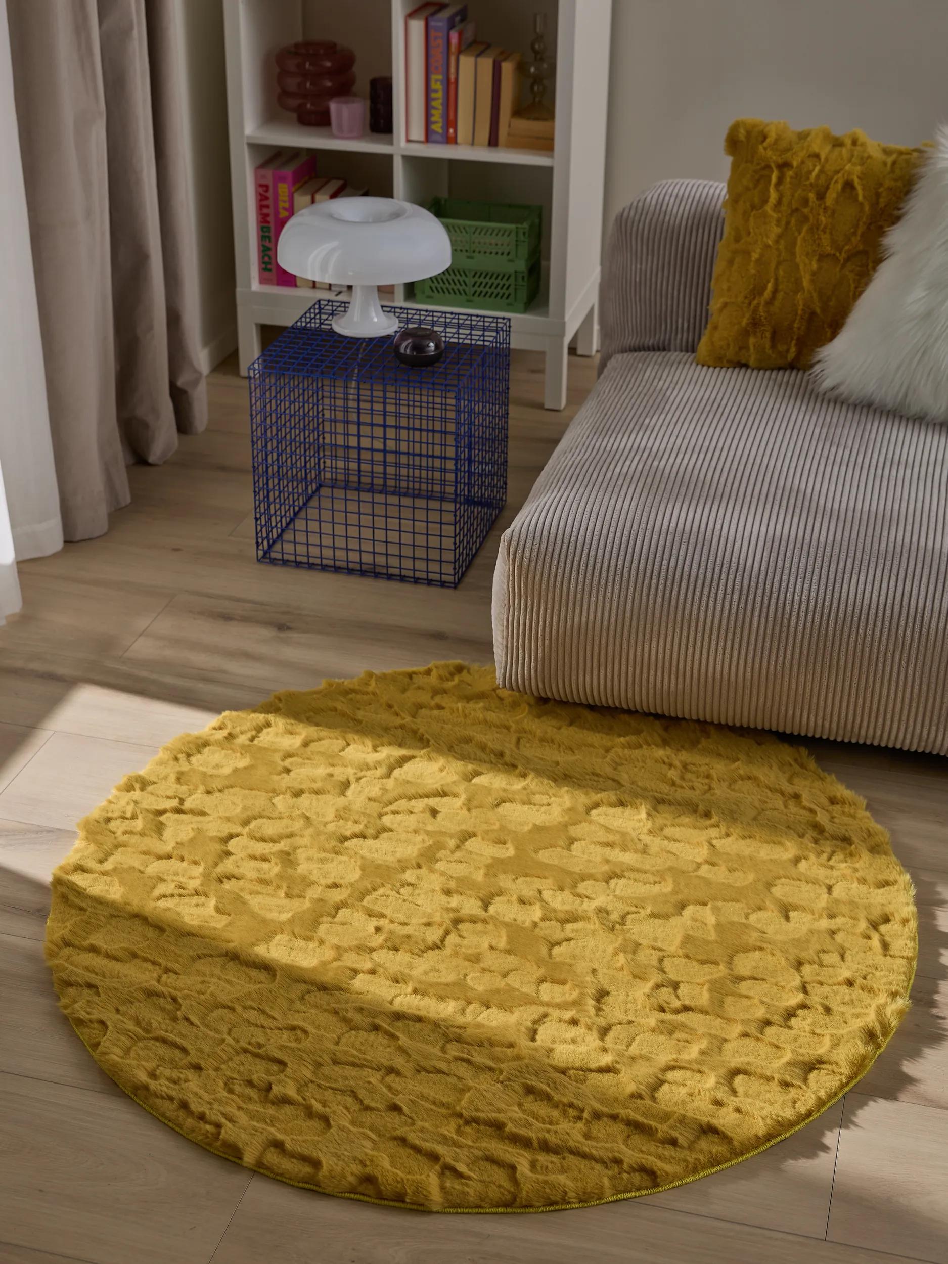 Fur Rug Immy Yellow