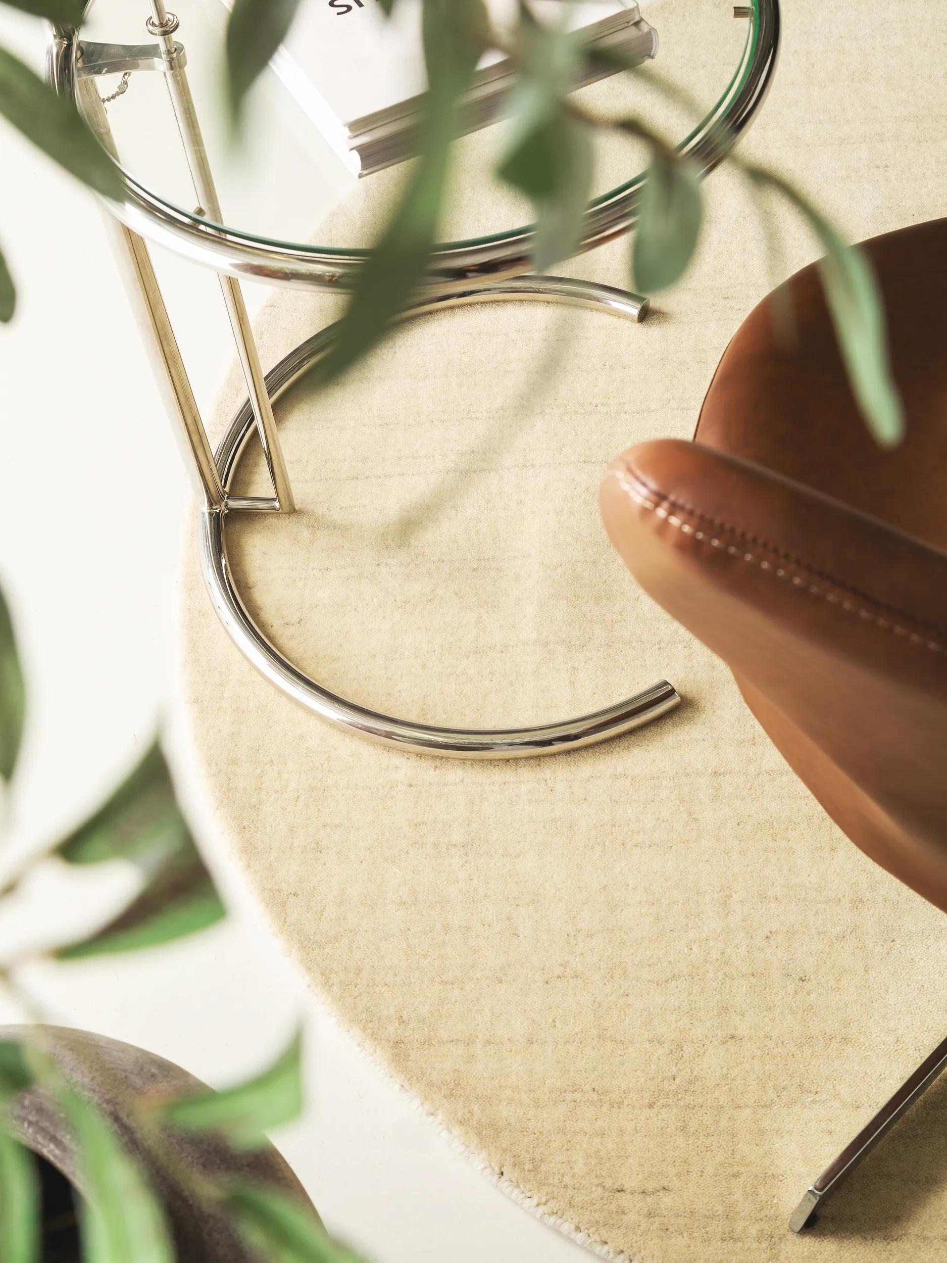 Round Wool Rug Jamal Cream