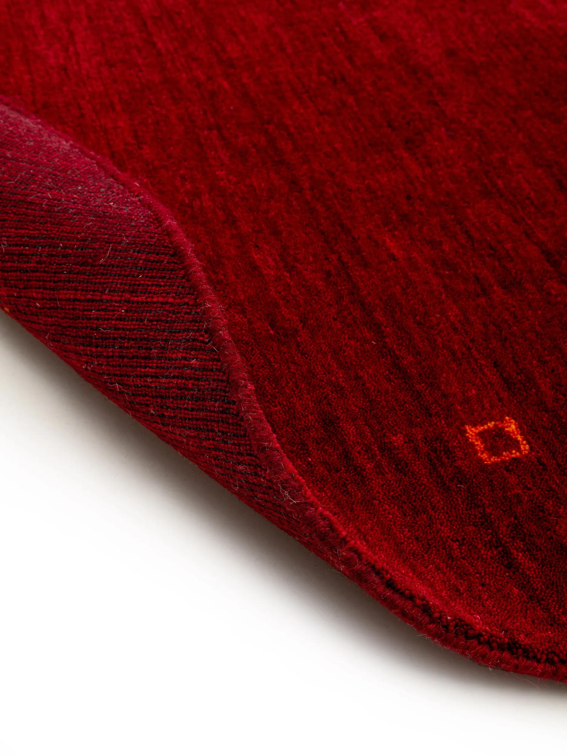Round Wool Rug Jamal Red