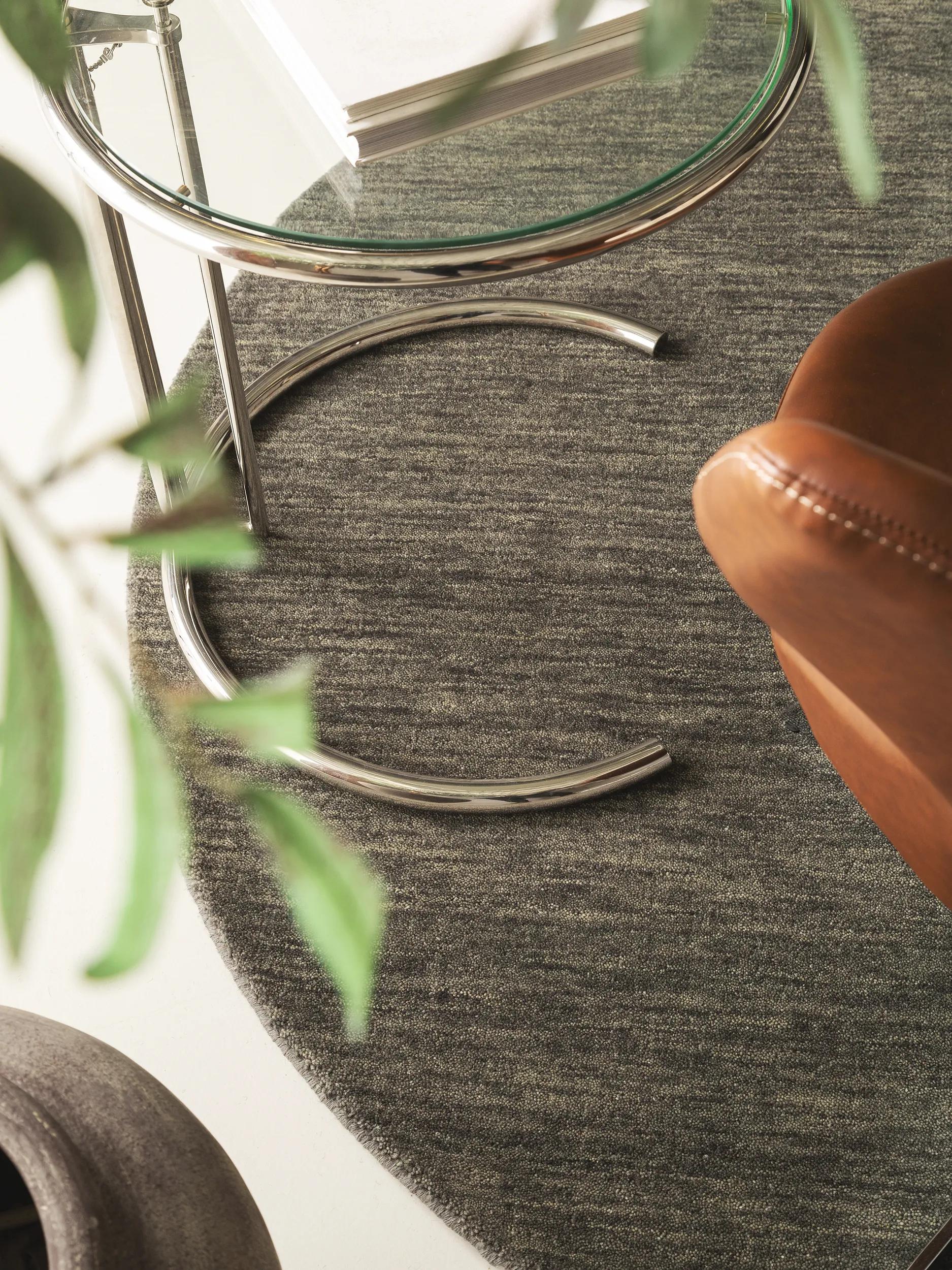 Round Wool Rug Jamal Grey