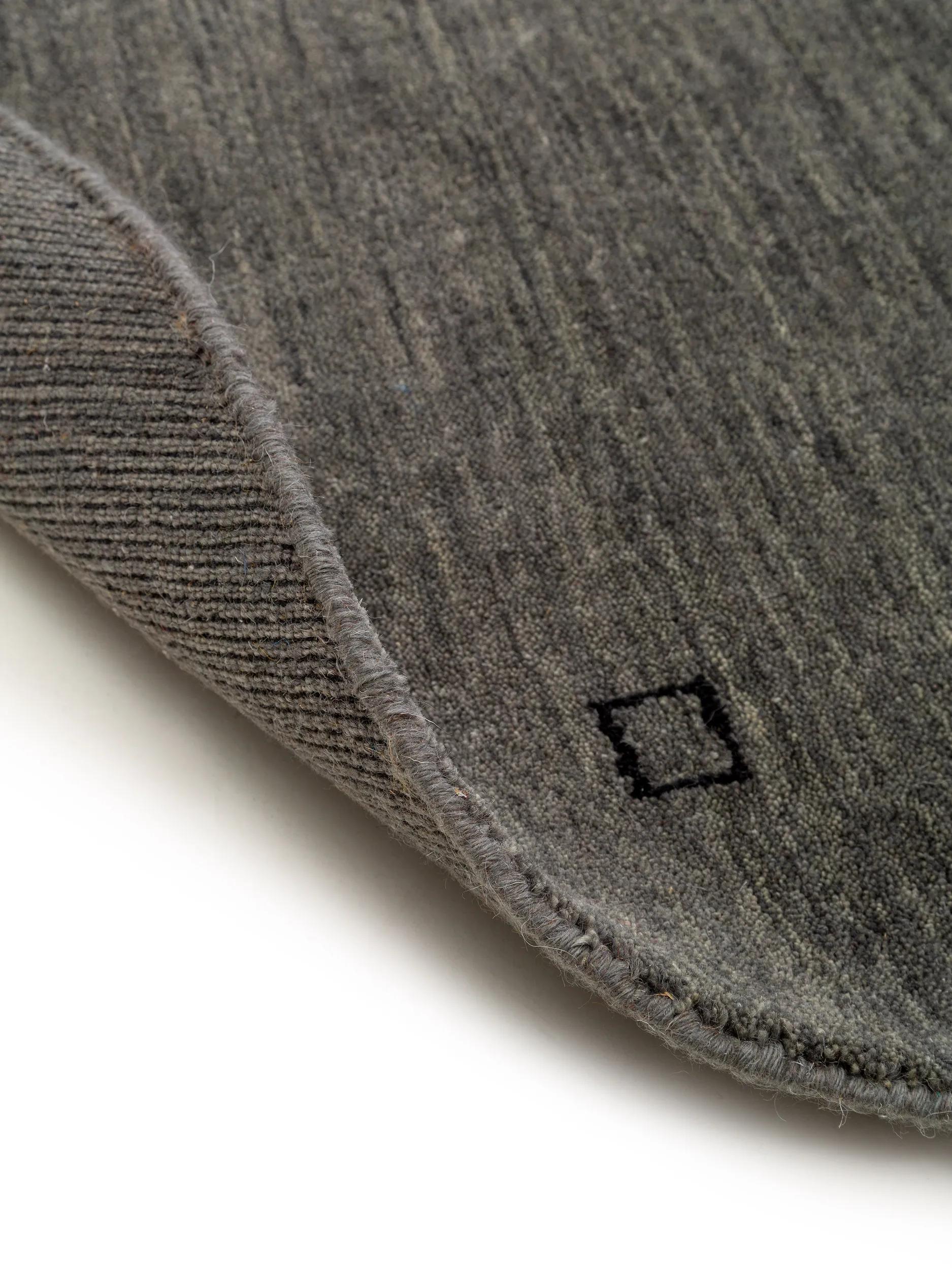 Round Wool Rug Jamal Grey