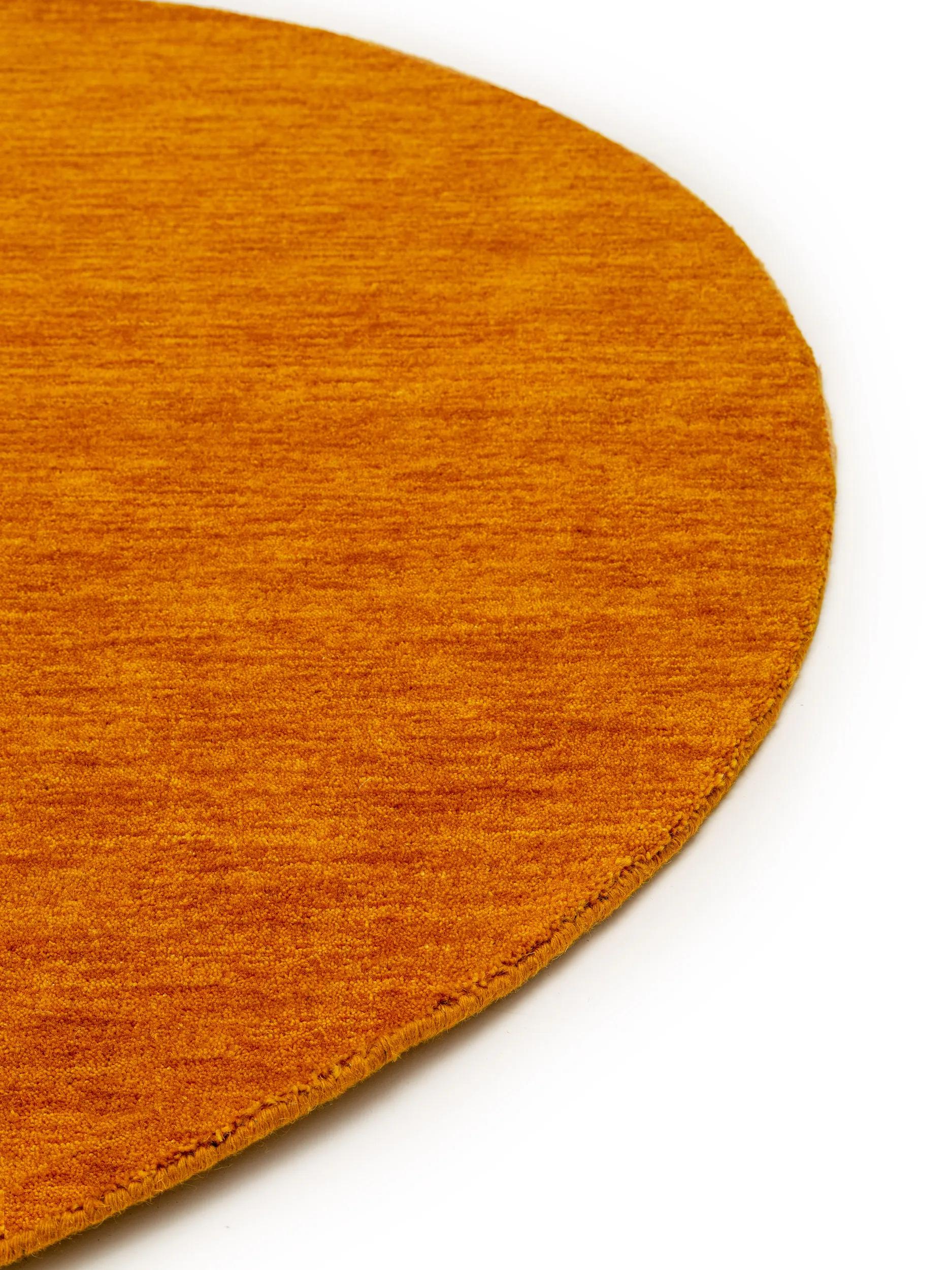 Round Wool Rug Jamal Yellow