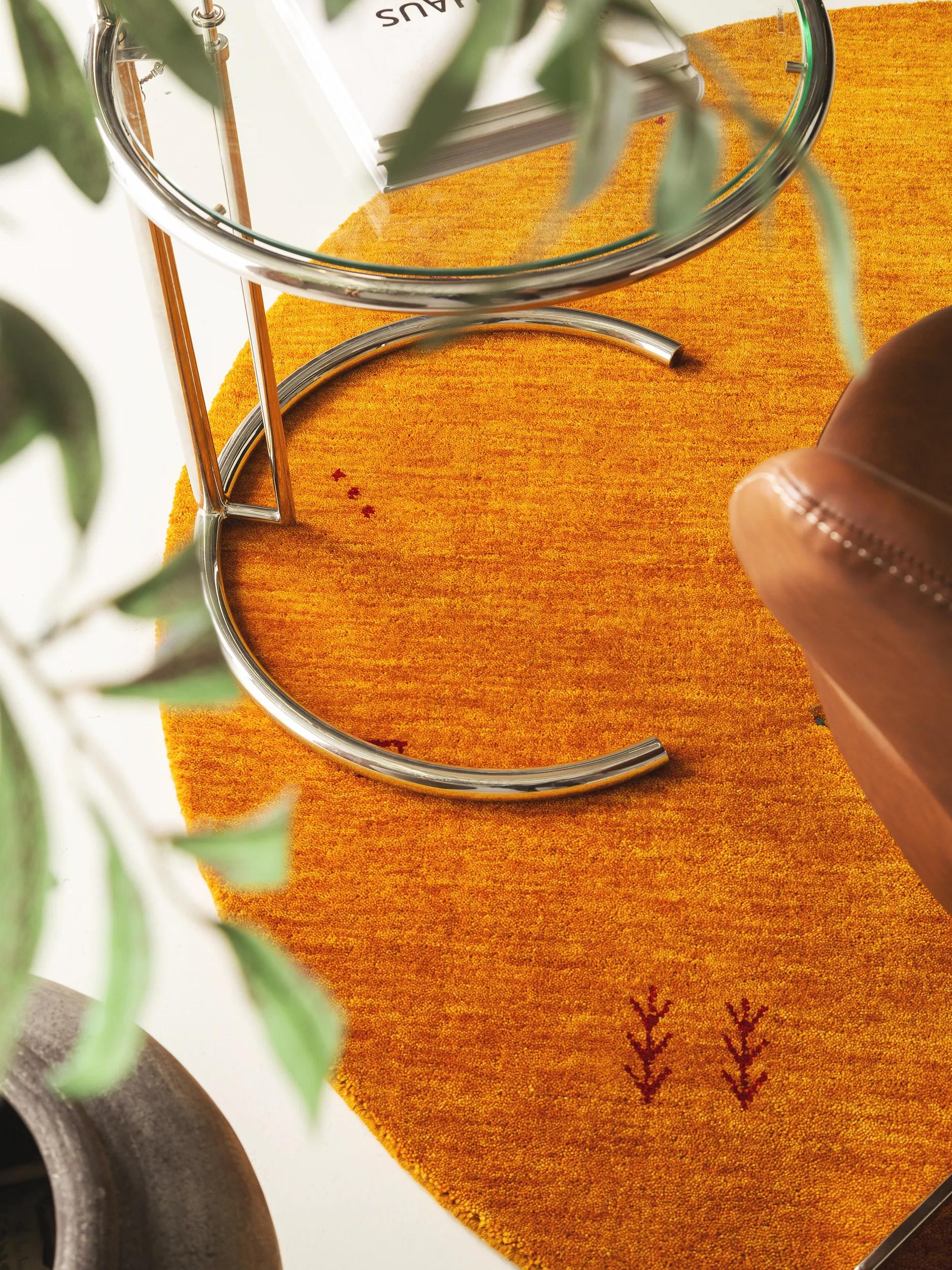 Round Wool Rug Jamal Yellow