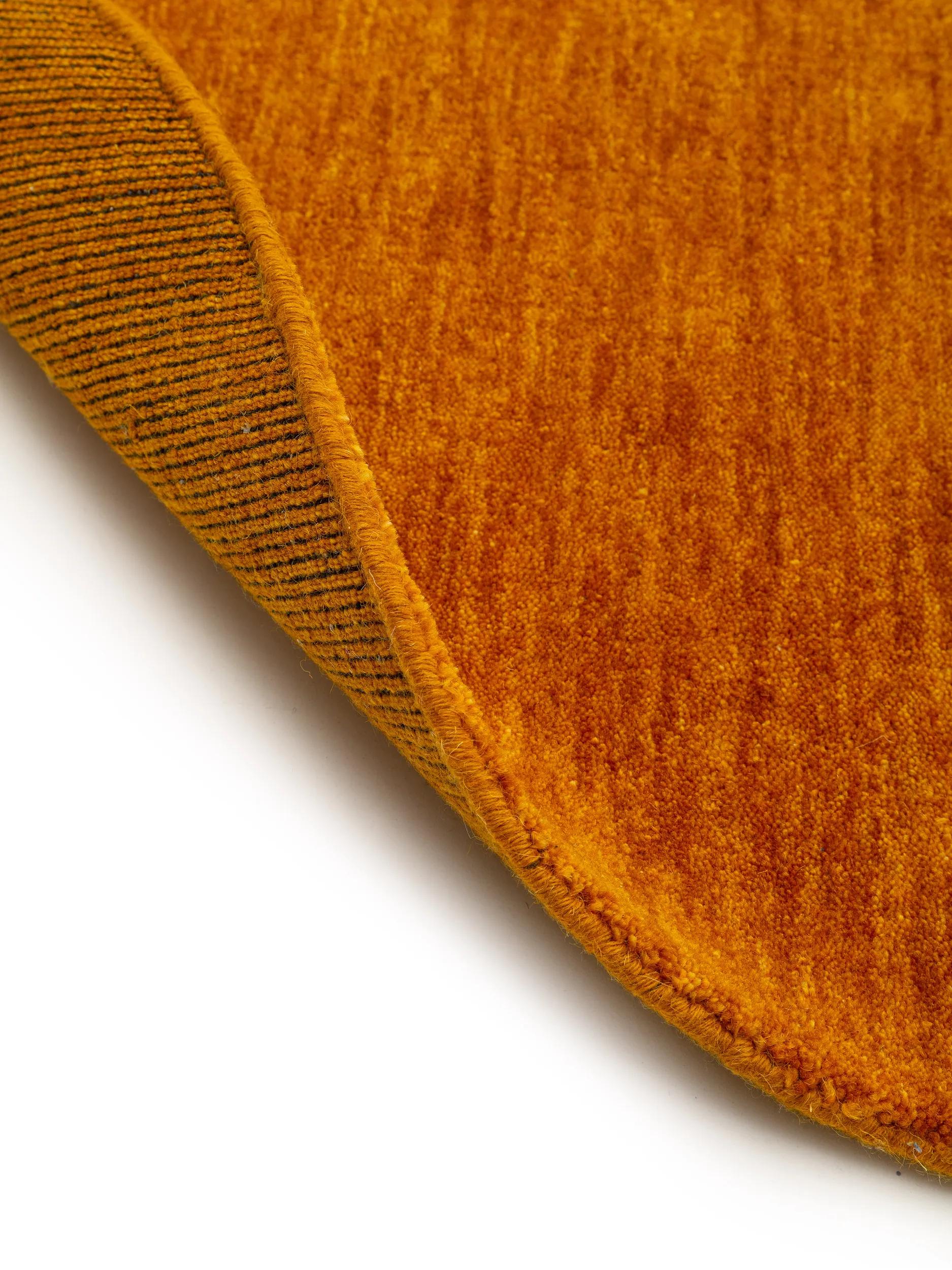 Round Wool Rug Jamal Yellow