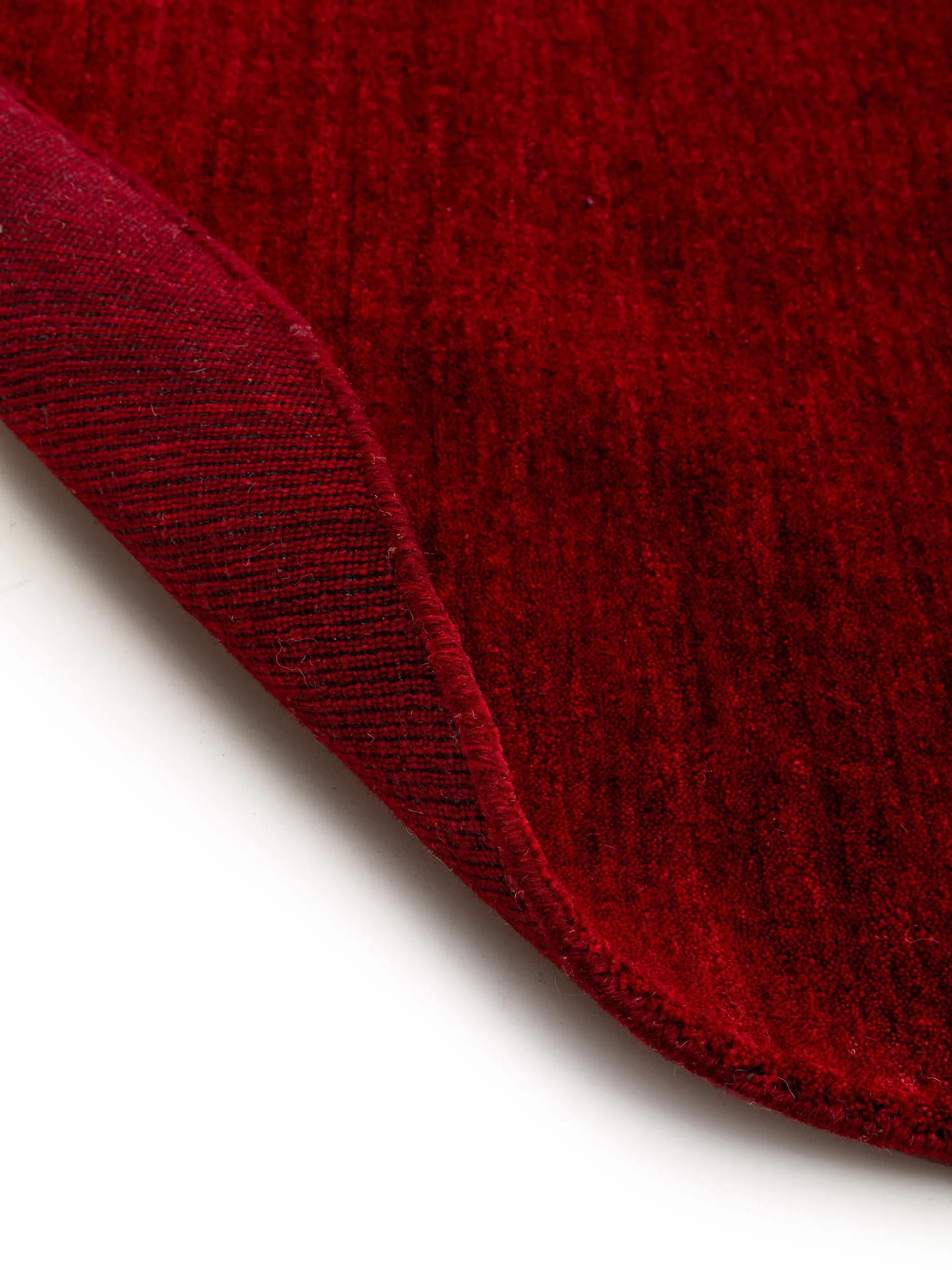 Round Wool Rug Jamal Red