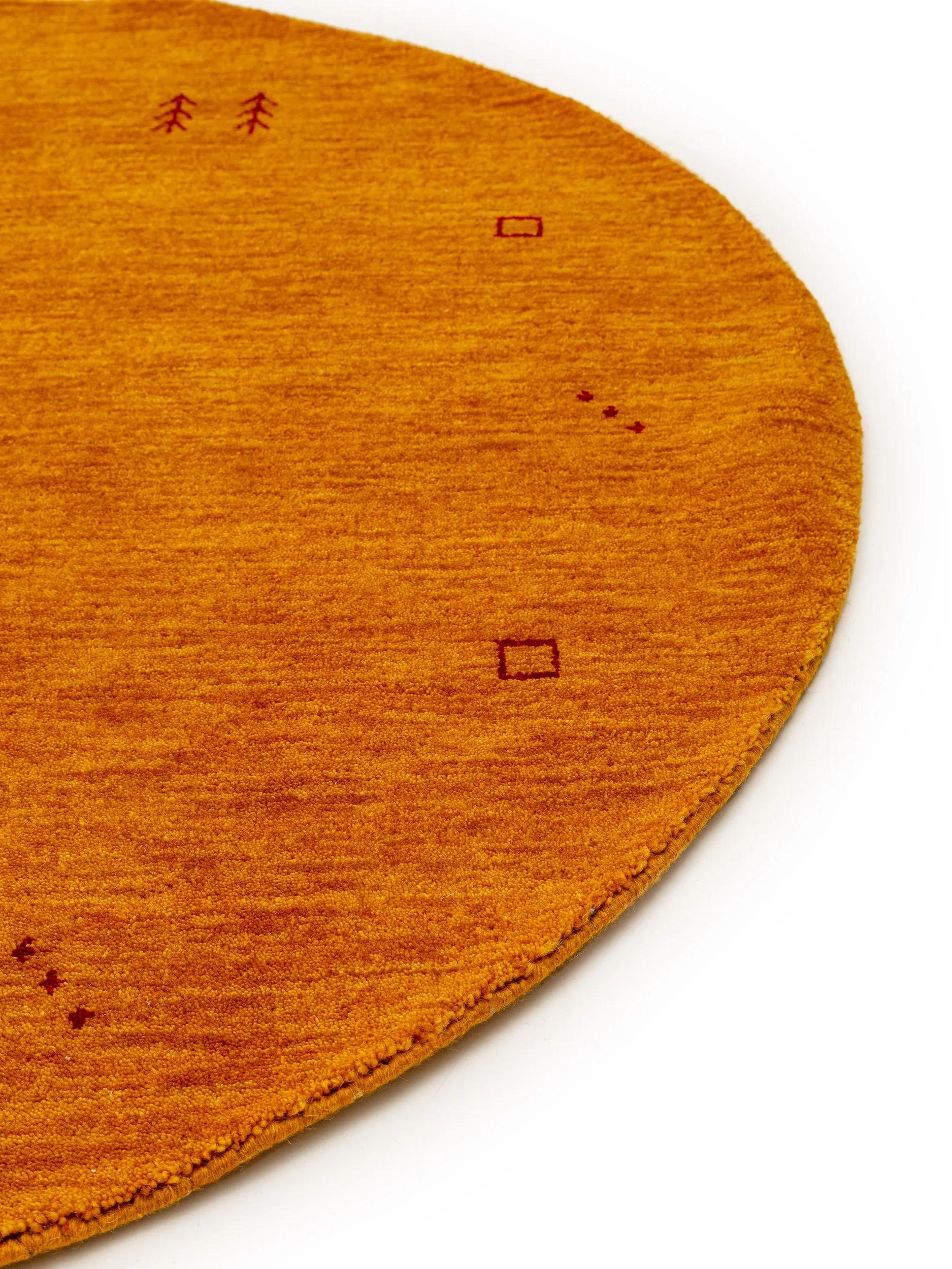 Round Wool Rug Jamal Yellow