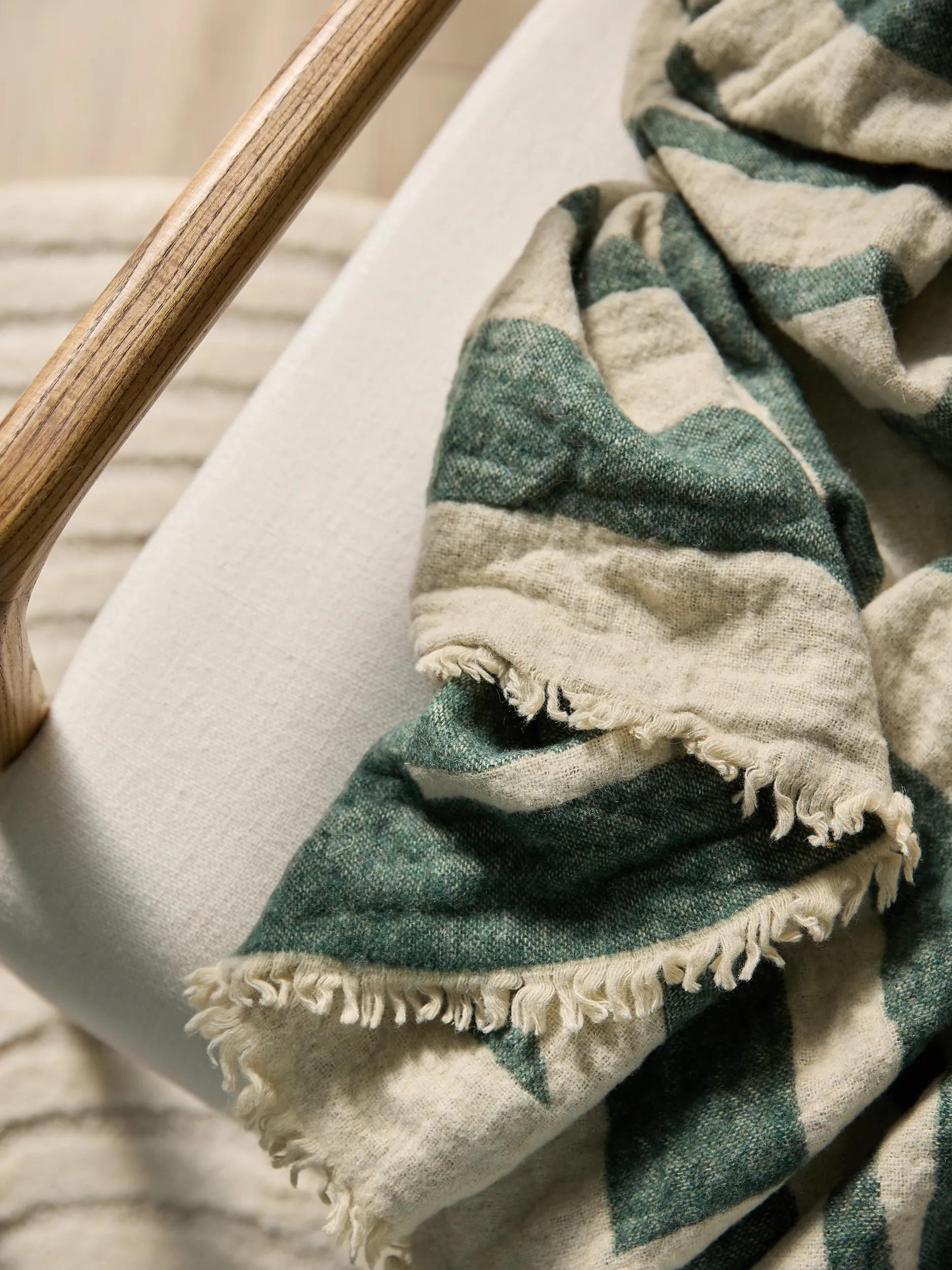 Blanket Jana Cream/Green