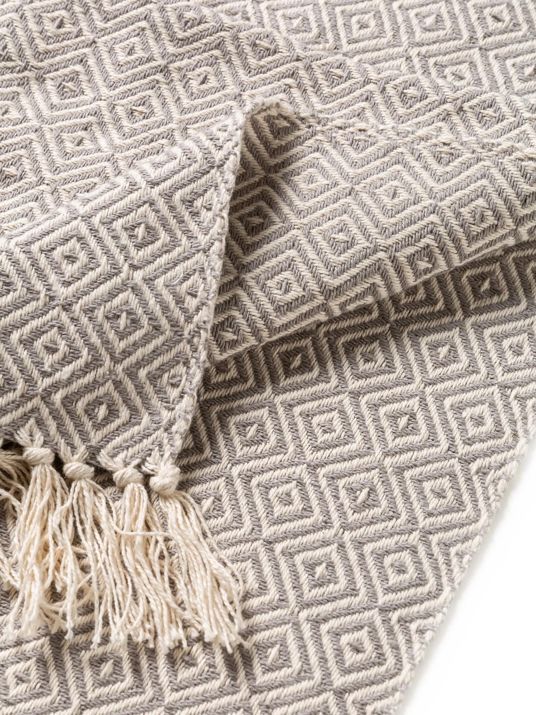 Baumwolldecke Jasmin Grau