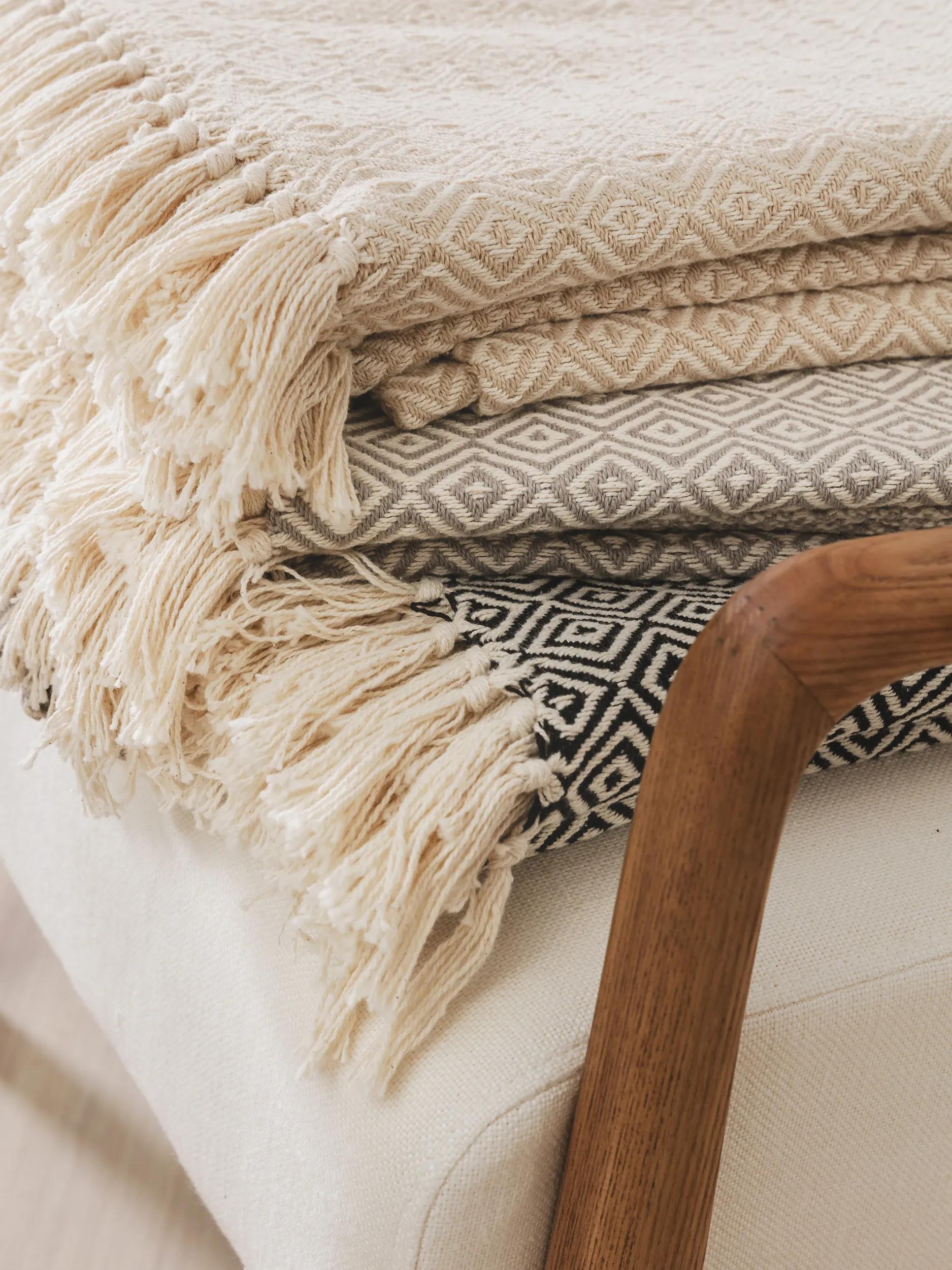 Baumwolldecke Jasmin Beige