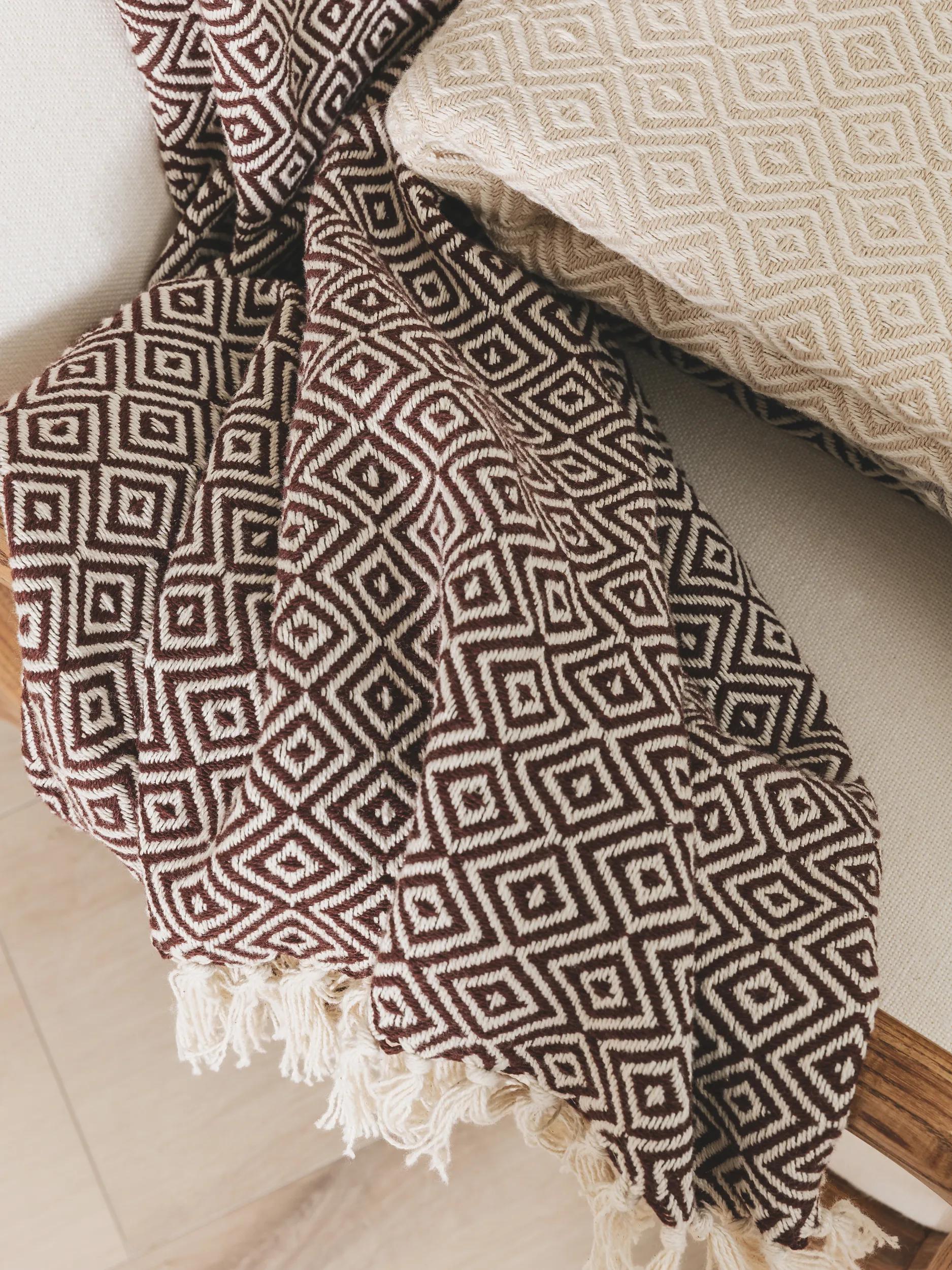 Baumwolldecke Jasmin Braun